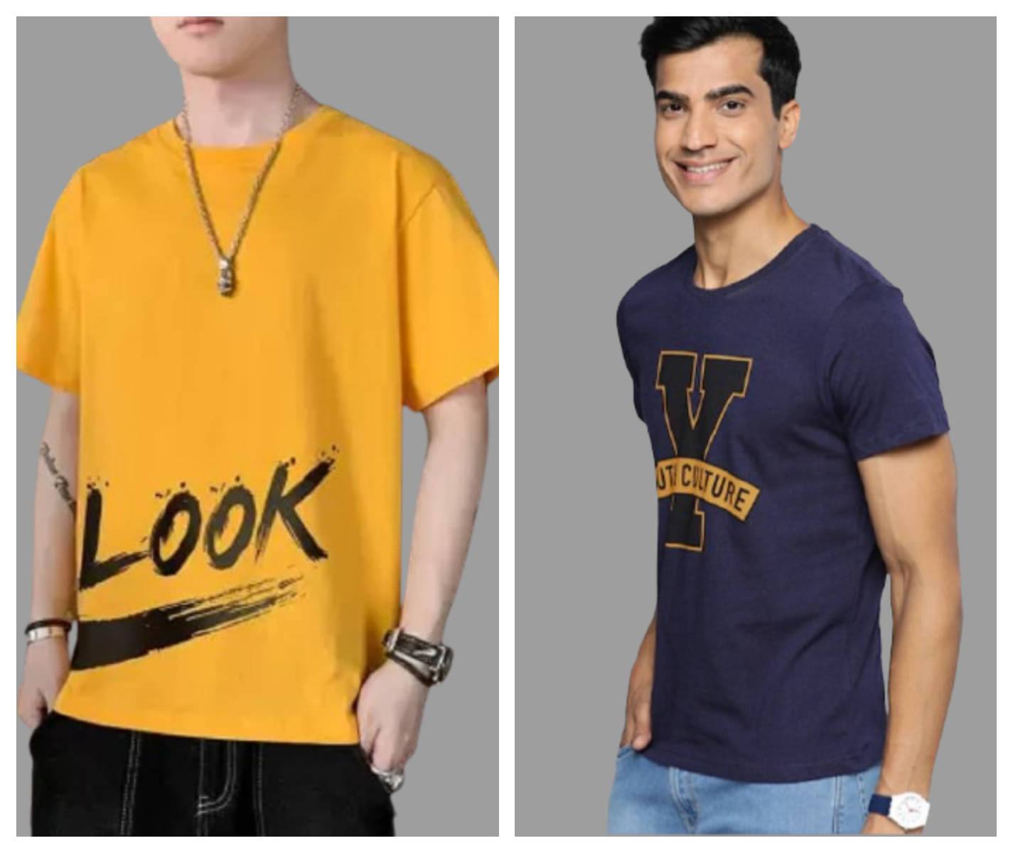 attitude start of fashion Polyester Regular Fit Printed Half Sleeves Men's Round T-Shirt - Blue ( Pack of 2 )     			attitude start of fashion Polyester Regular Fit Printed Half Sleeves Men's Round T-Shirt - Blue ( Pack of 2 )