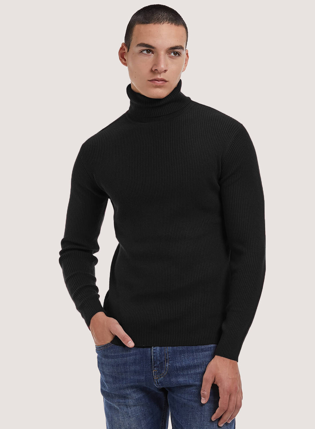 clafoutis Lycra High Neck Men's Full Sleeves Pullover Sweater - Black ( Pack of 1 )     			clafoutis Lycra High Neck Men's Full Sleeves Pullover Sweater - Black ( Pack of 1 )