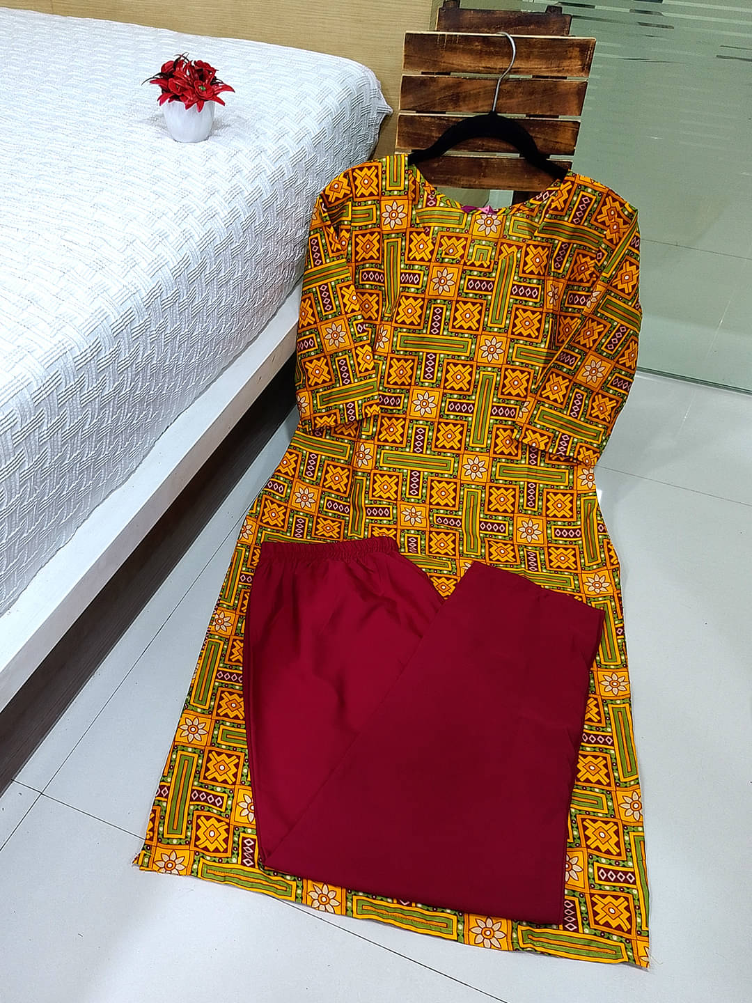 1 Stop Fashion Crepe Printed Kurti With Pants Women's Stitched Salwar Suit - Multicoloured ( Pack of 1 ) 1 Stop Fashion Crepe Printed Kurti With Pants Women's Stitched Salwar Suit - Multicoloured ( Pack of 1 )