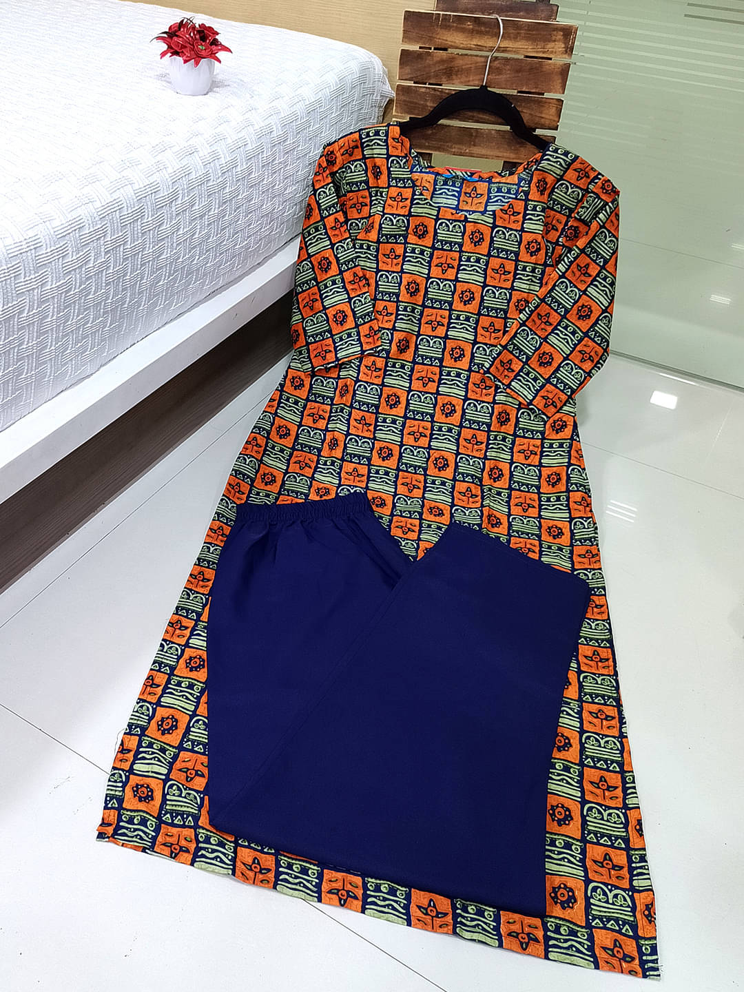 1 Stop Fashion Crepe Printed Kurti With Pants Women's Stitched Salwar Suit - Multicolor ( Pack of 1 ) 1 Stop Fashion Crepe Printed Kurti With Pants Women's Stitched Salwar Suit - Multicolor ( Pack of 1 )