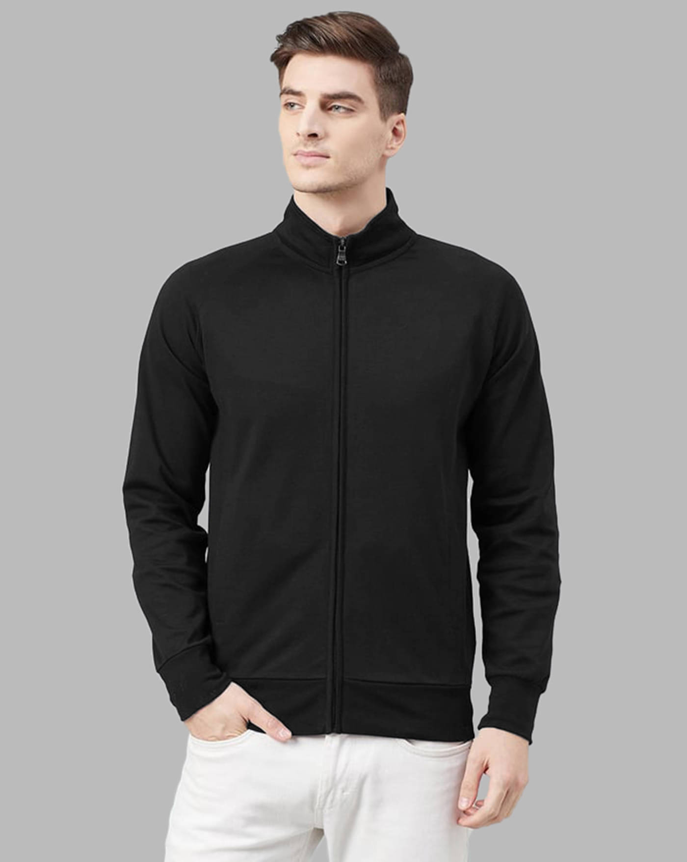     			AOOSH Fleece Men's Casual Jacket - Black ( Pack of 1 )