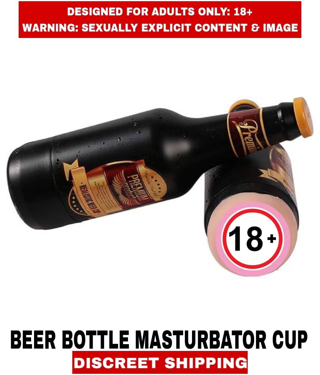 Adult Sex Toys Beer Bottle Cup Real Pussy Silicon Masturbator Cup Fleshtight For Men
