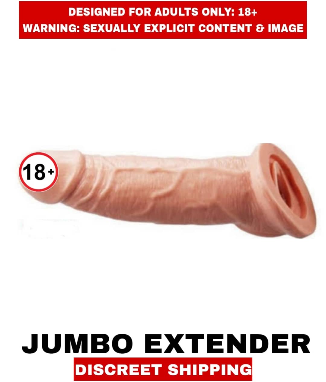 Adult Sex Toys Jumbo Extenders Pure Silicon Penis Enlargement Extenders For Men