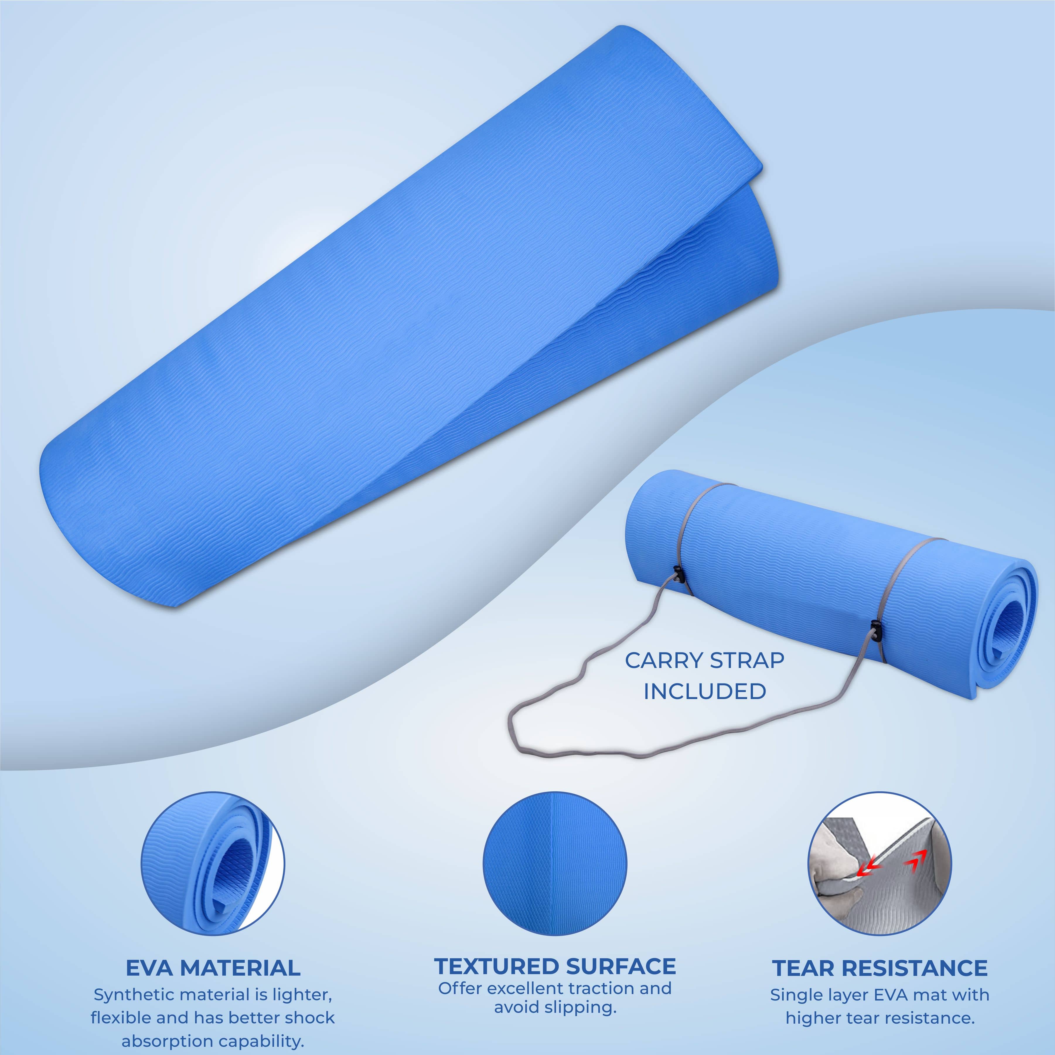 Aivin Blue Foam Yoga Mat ( Pack of 1 )