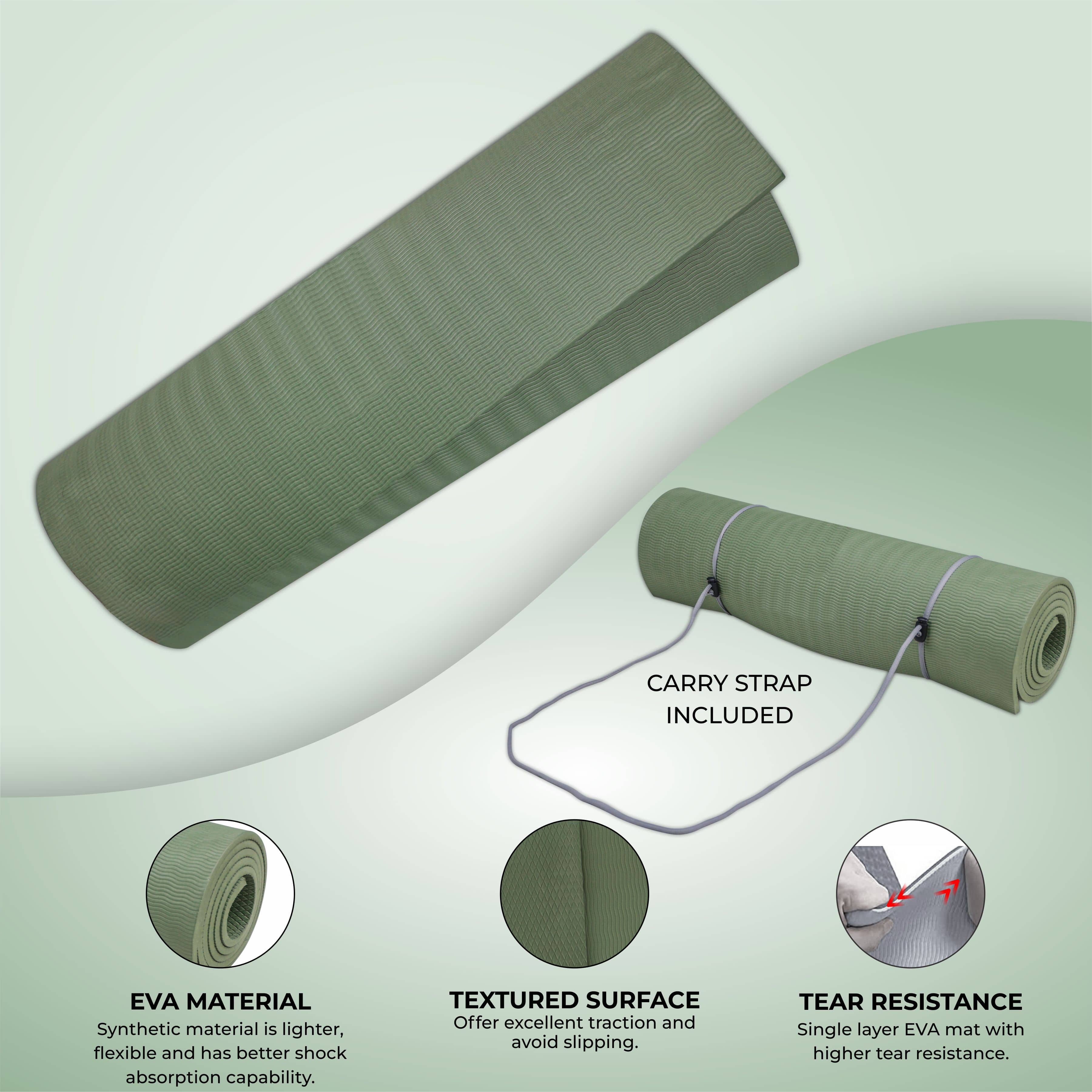 Aivin Green Foam Yoga Mat ( Pack of 1 )