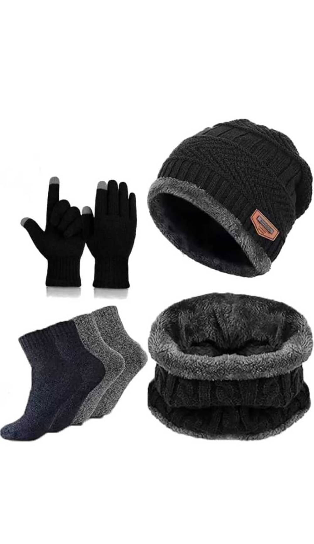 BAYEMA Pack of 5 Woollen Men's Cap ( Black ) BAYEMA Pack of 5 Woollen Men's Cap ( Black )
