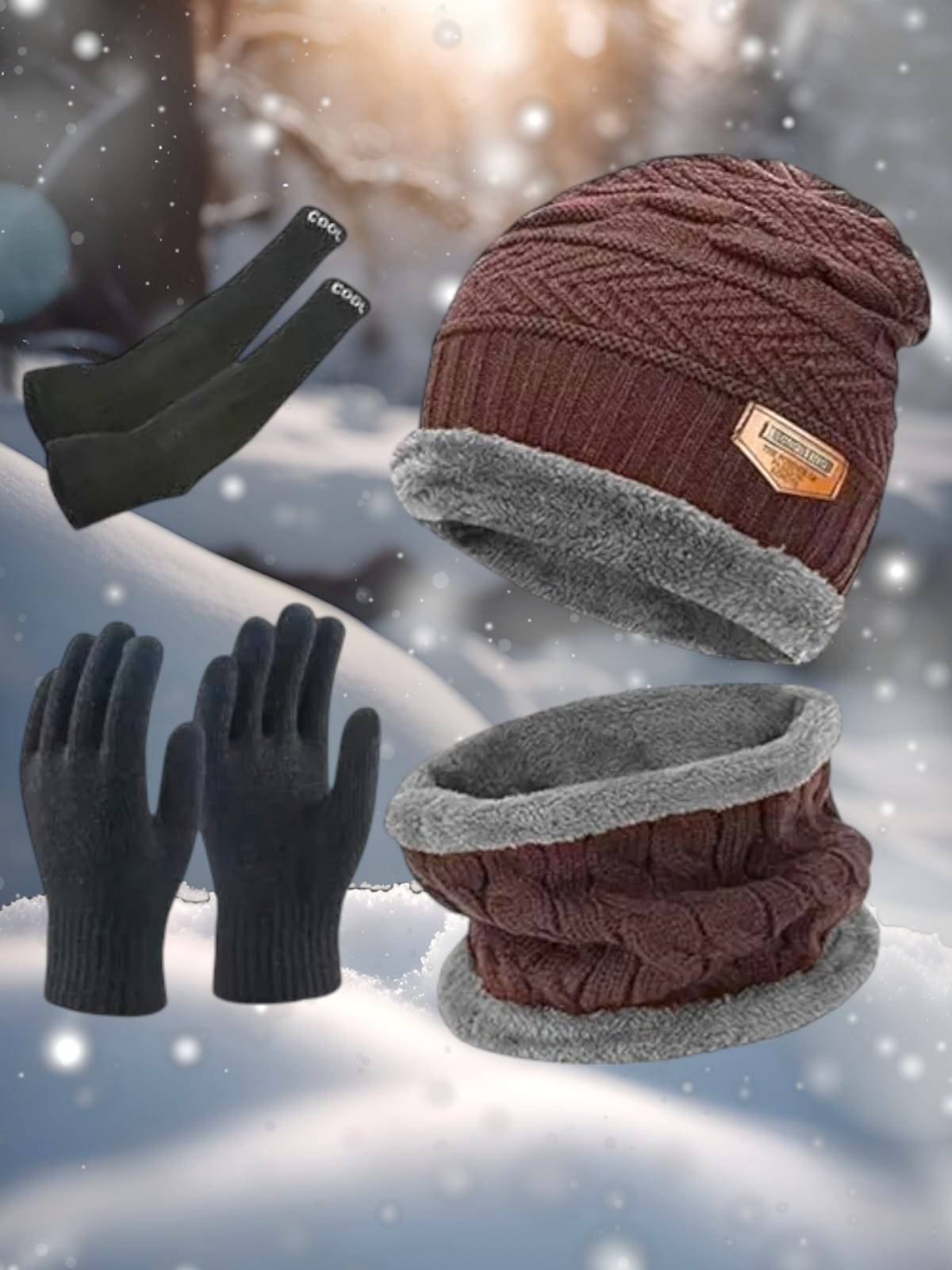 Benicia Brown Woollen Women's Cap ( Pack of 4 )     			Benicia Brown Woollen Women's Cap ( Pack of 4 )