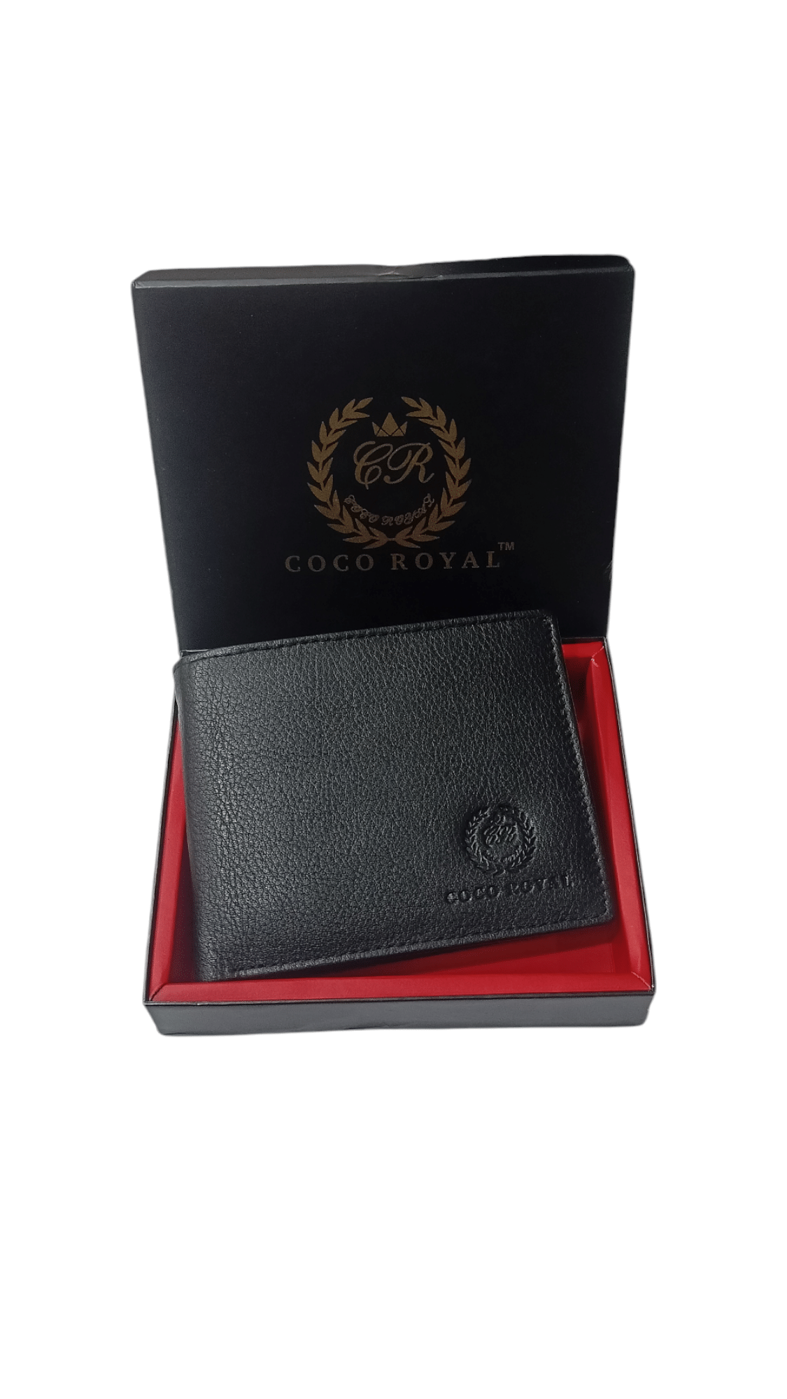     			COCO ROYAL 100% Leather Solid Men's Two Fold Wallet With 9 Slots For Card ( Black , Pack of 1 )