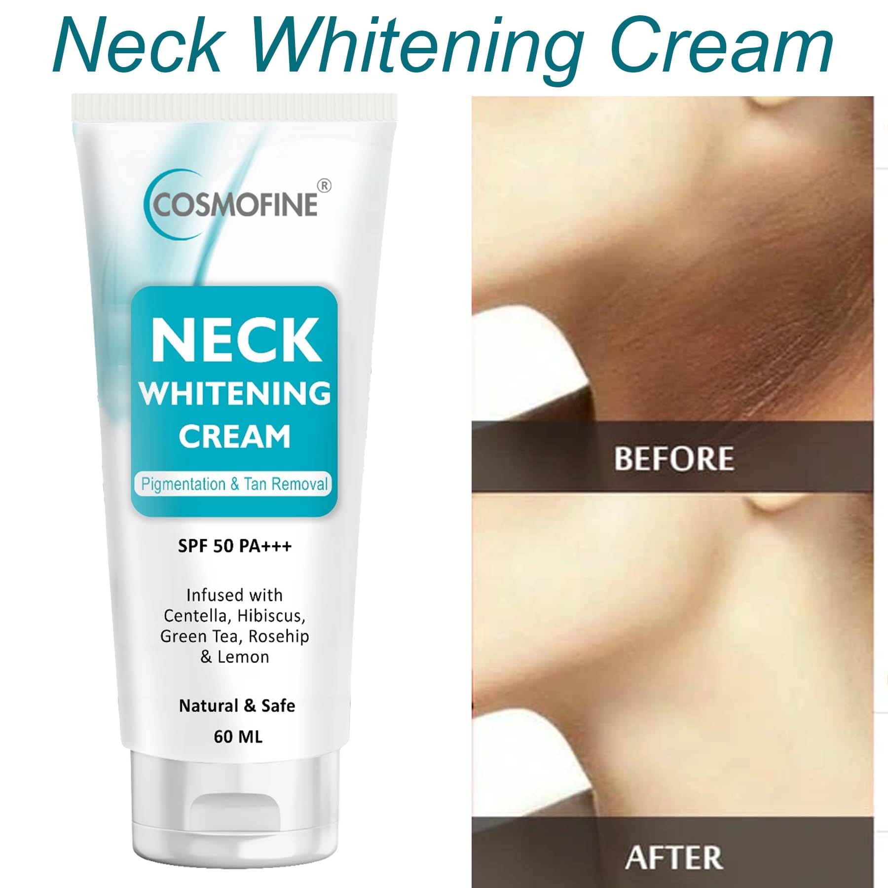     			COSMOFINE Neck Whitening Cream, Under Arm Cream, Night Cream for All Skin Type 60 ml (Pack of 1)