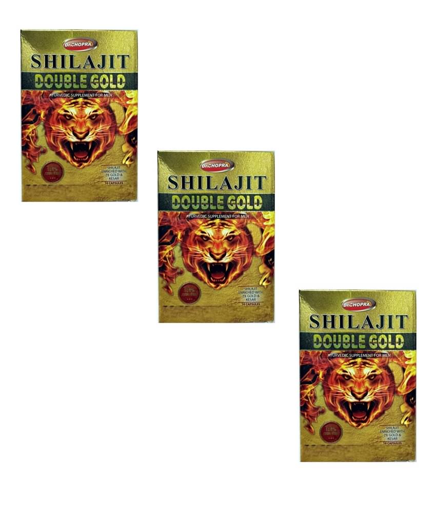     			Dr Chopra Shilajit  Double Gold Capsule 10 no.s Pack of 3