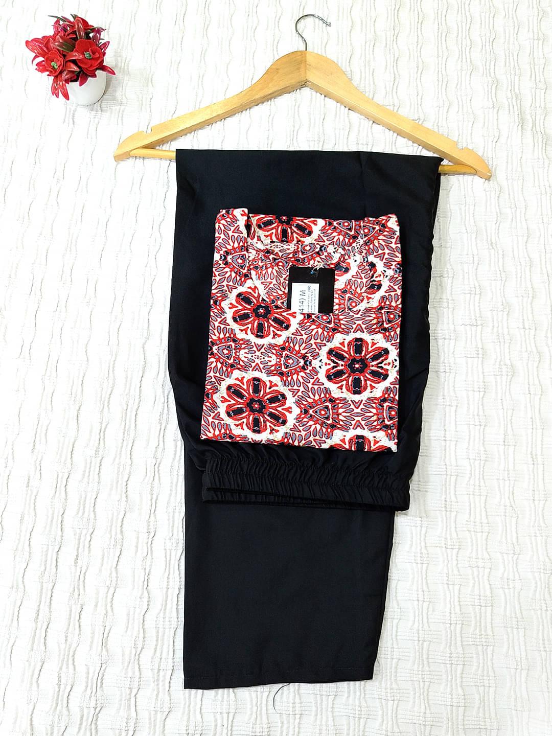 Ethnicbasket Crepe Printed Kurti With Pants Women's Stitched Salwar Suit - Red ( Pack of 1 ) Ethnicbasket Crepe Printed Kurti With Pants Women's Stitched Salwar Suit - Red ( Pack of 1 )