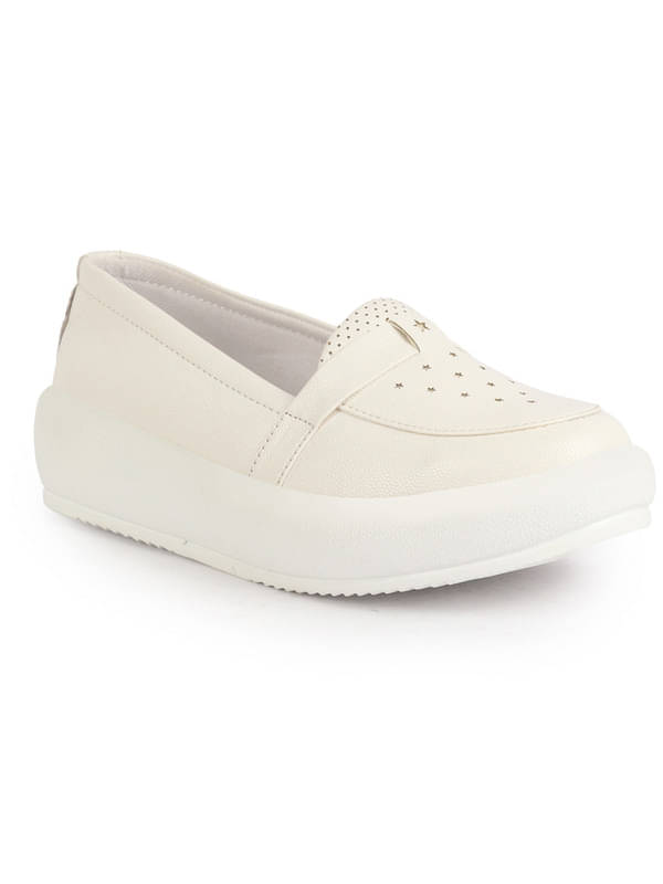     			Fausto White Women's Slip On