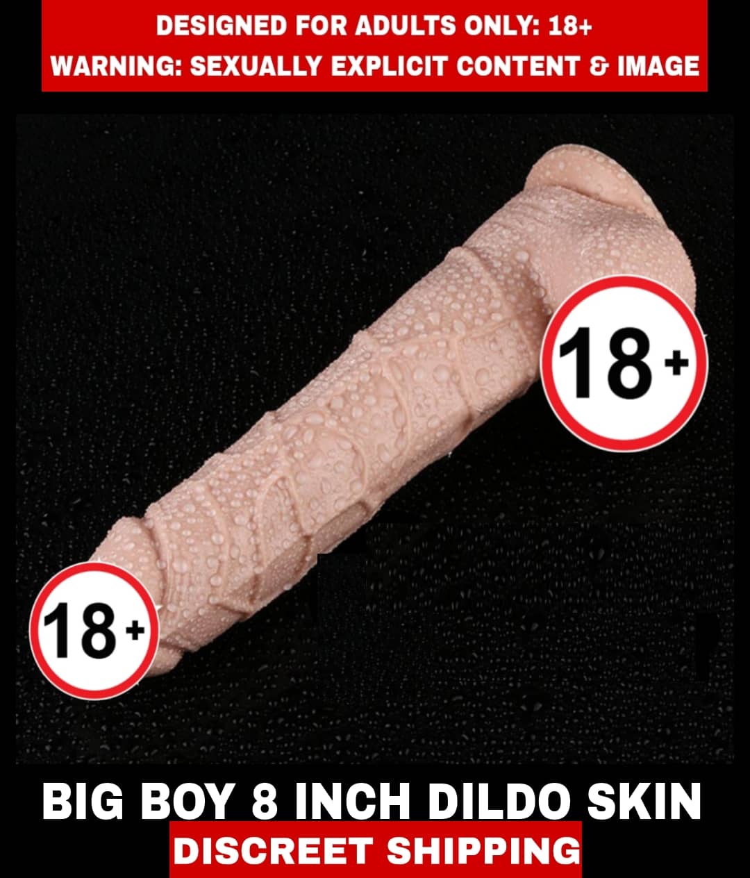 Female Sex Toys Real skin Big Boy 8inch Silicon Dildo For Women