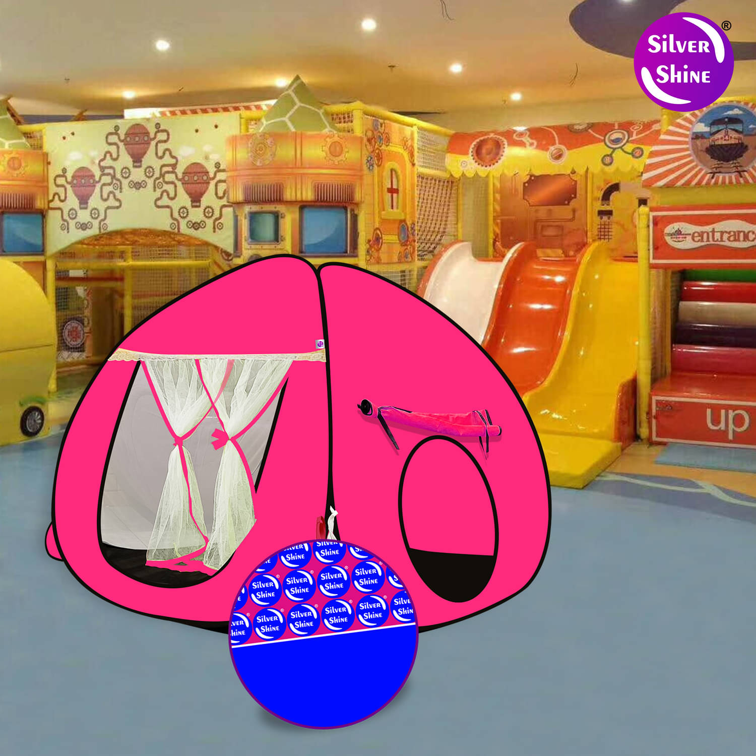     			Foldable delightful patterns Popup Kids Play Tent House for Multi Purpose