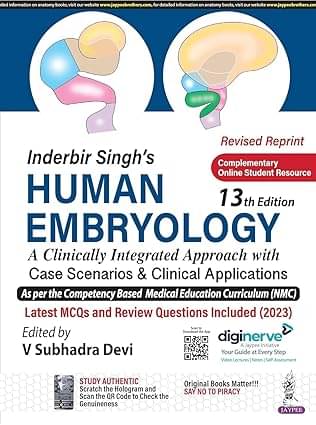 Inderbir Singh's Human Embryology 13th Edition A Clinically Approach With Case Scenarios & Clinical Applications 2024 Perfect Paperback – Picture Book, 1 January 2023     			Inderbir Singh's Human Embryology 13th Edition A Clinically Approach With Case Scenarios & Clinical Applications 2024 Perfect Paperback – Picture Book, 1 January 2023