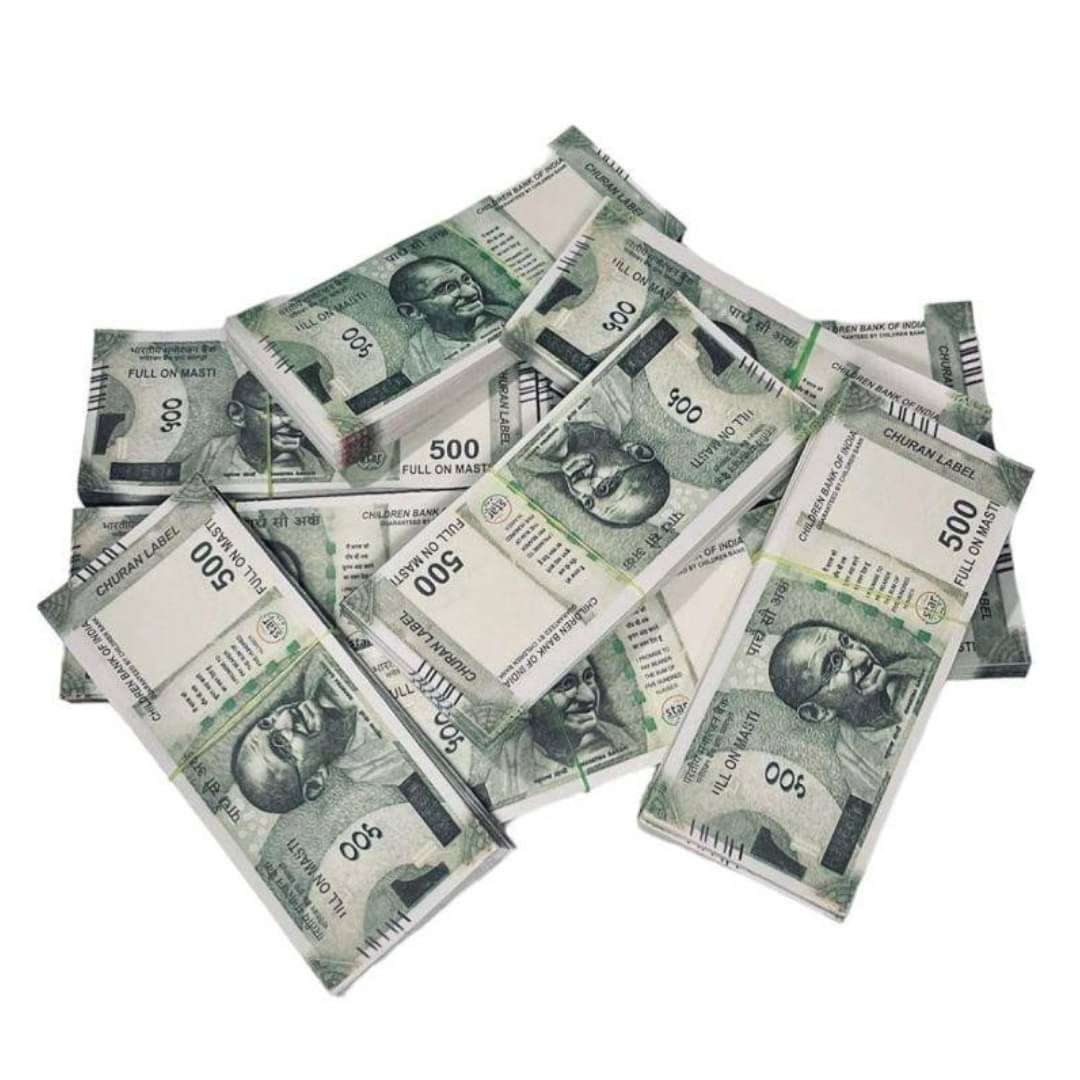     			Laserbot (Number 100 X 5 =500 Each) for Kids Denomination Learning Money (ONLY 500 NAKLI Note) Artificial Playing NOTE, Learn Money