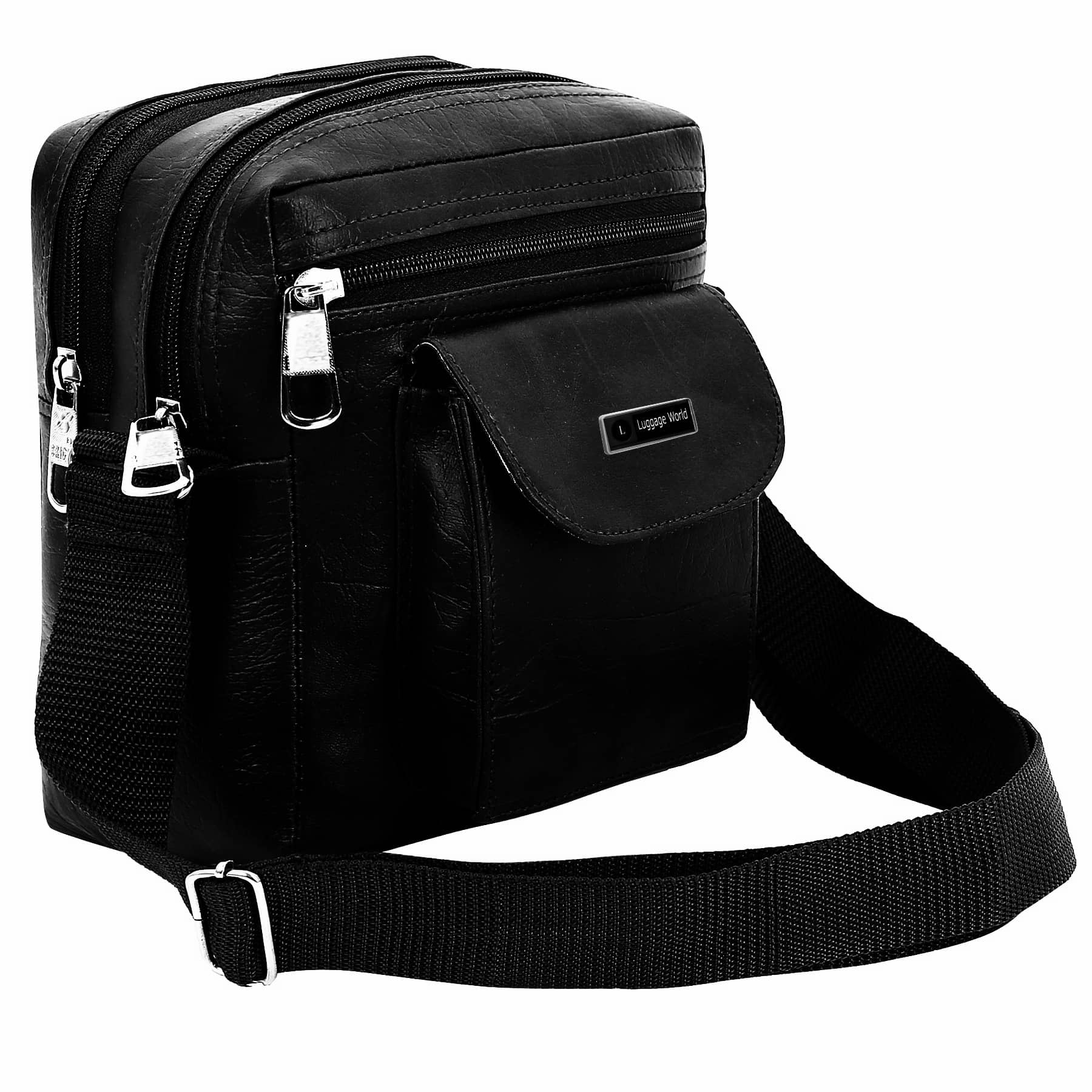 Luggage world 10 Ltrs Black Sling Bag for Unisex - Handbags | Buy online on ZillyBuy