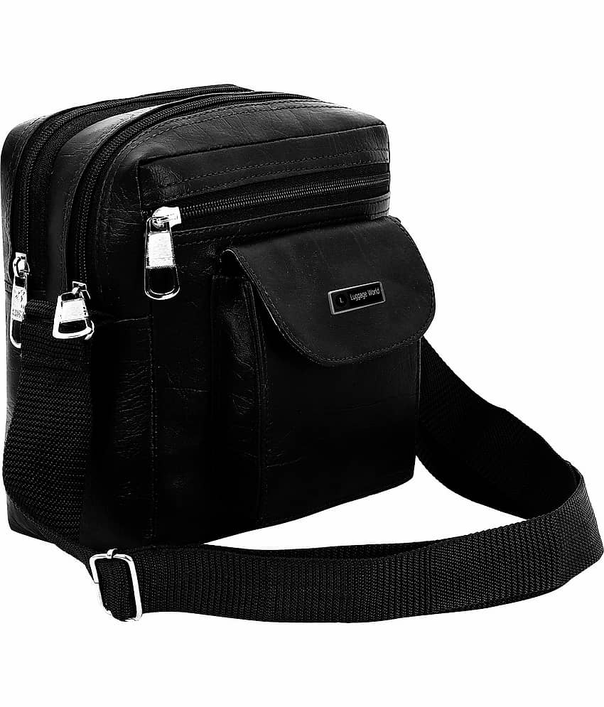 Luggage world 10 Ltrs Black Sling Bag for Unisex - Handbags | Buy online on ZillyBuy
