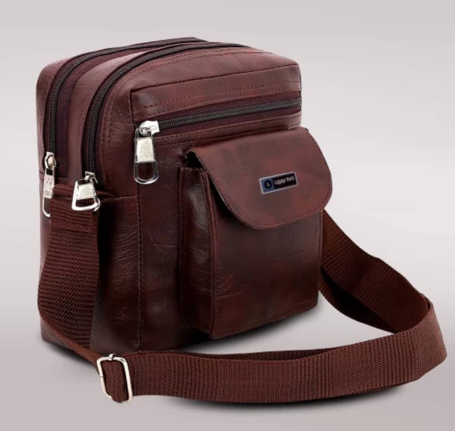 Luggage world 10 Ltrs Brown Sling Bag for Unisex - Handbags | Buy online on ZillyBuy
