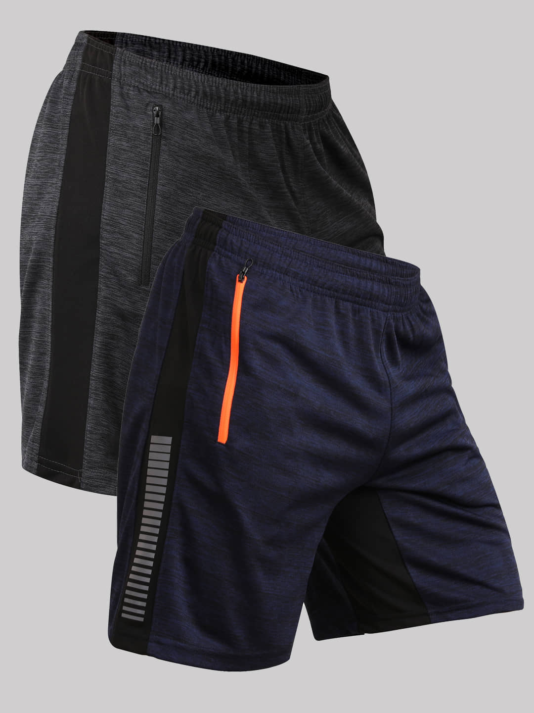 NEVER LOSE Light Grey Polyester Men's Cycling Shorts ( Pack of 2 ) - Shorts | Buy online on ZillyBuy