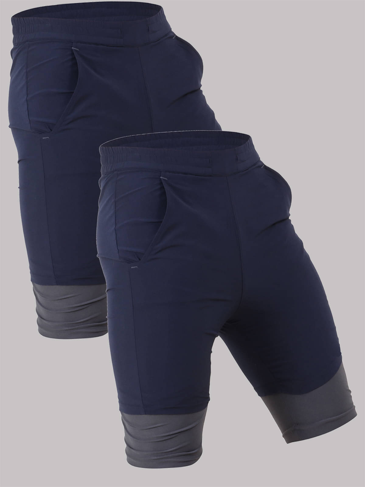 NEVER LOSE Navy Polyester Men's Running Shorts ( Pack of 2 )     			NEVER LOSE Navy Polyester Men's Running Shorts ( Pack of 2 )