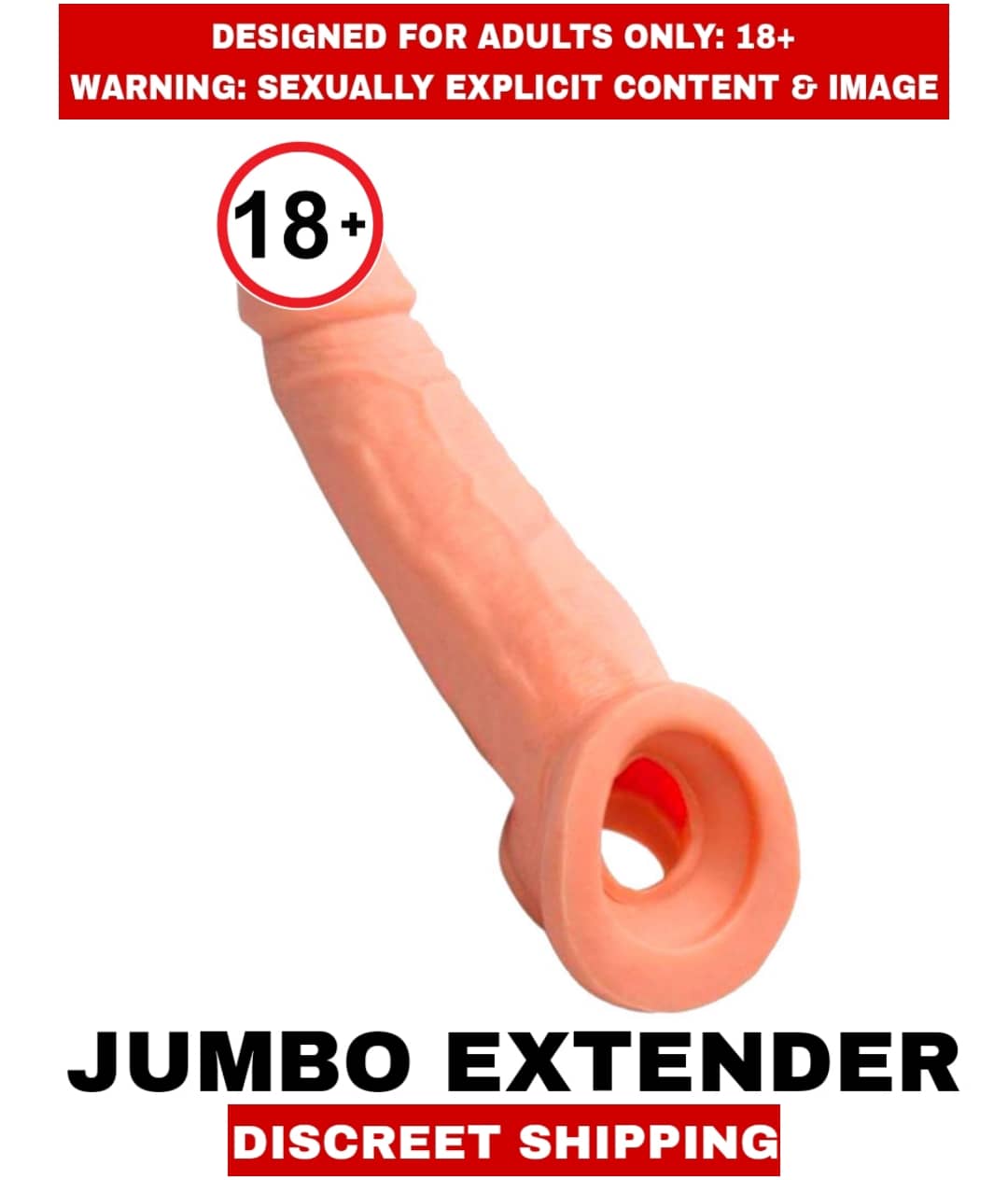 New Adult Concept Perfect Orgasm Experience Jumbo Extenders Pure Silicon Penis Enlargement Extenders Men's Favorites  For Men