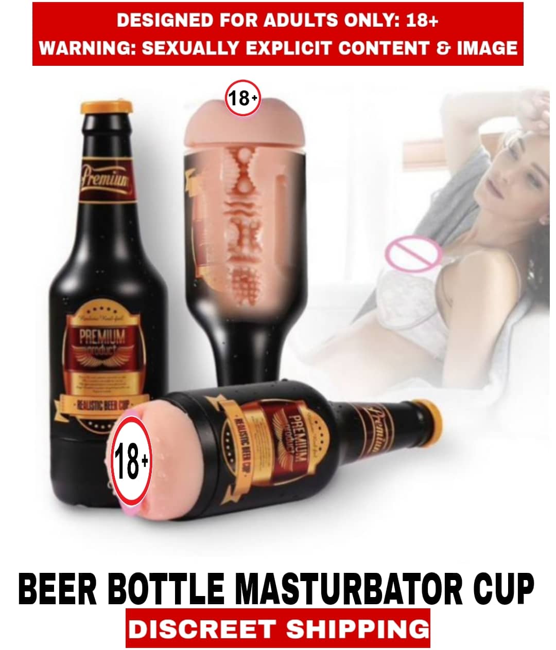 New Adult Concept Perfect Orgasm Experience Beer Bottle Cup Men's Favorites Fleshtight For Men