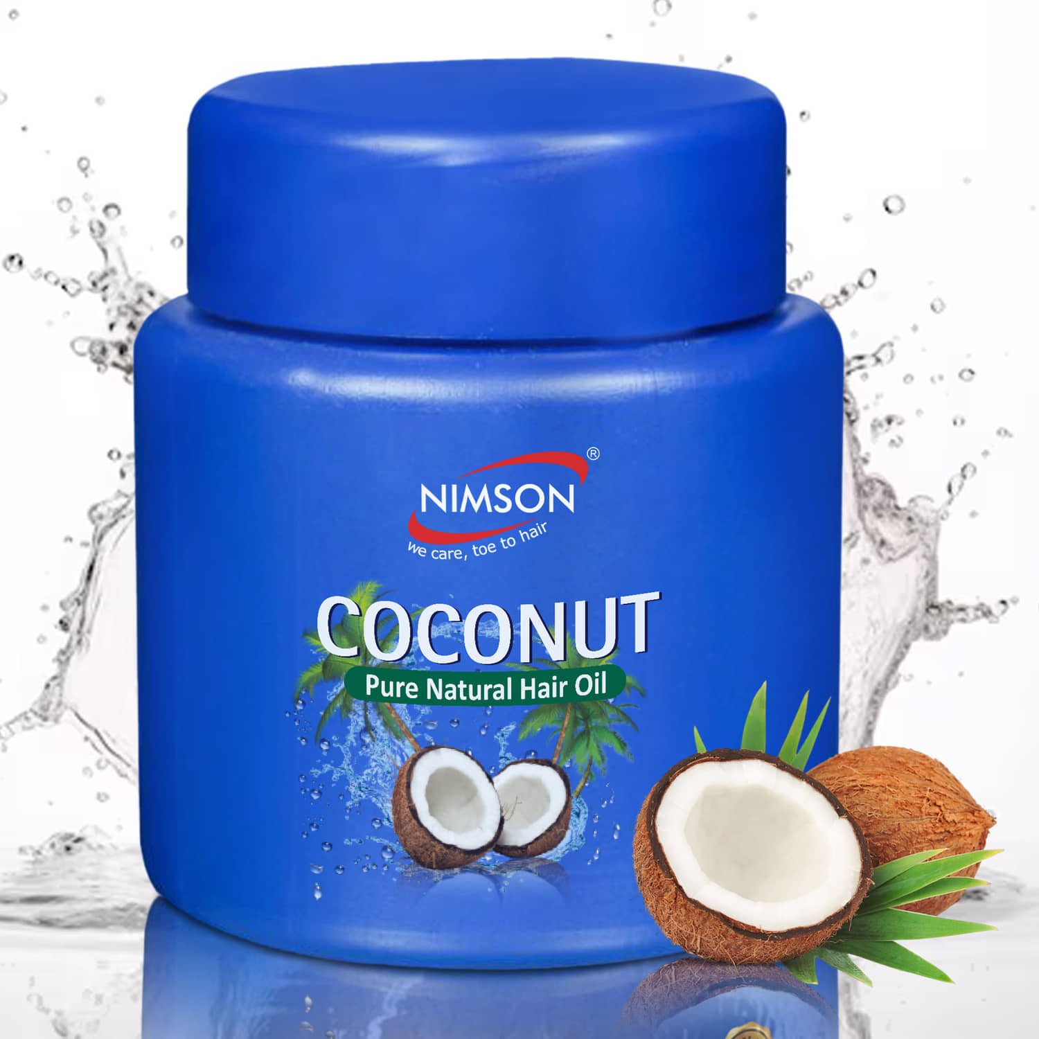 Nimson Coconut Hair Oil 500 ml , Anti Dandruff Pure & Natural Oil for Hair Growth, Strength & Shine