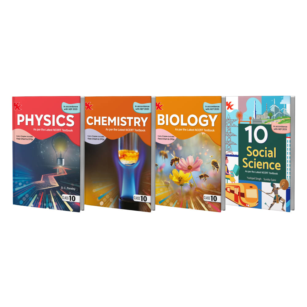 Physics, Chemistry, Biology, Social Science Book for Class 10 (Set of 4) | CBSE (NCERT) | NEP | Examination 2025-26 | by VK Global Publications Physics, Chemistry, Biology, Social Science Book for Class 10 (Set of 4) | CBSE (NCERT) | NEP | Examination 2025-26 | by VK Global Publications