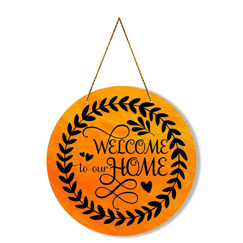 Positive Vibe Lifestyle Wood Welcome Home Decor Wall Sculpture Multi - Pack of 1