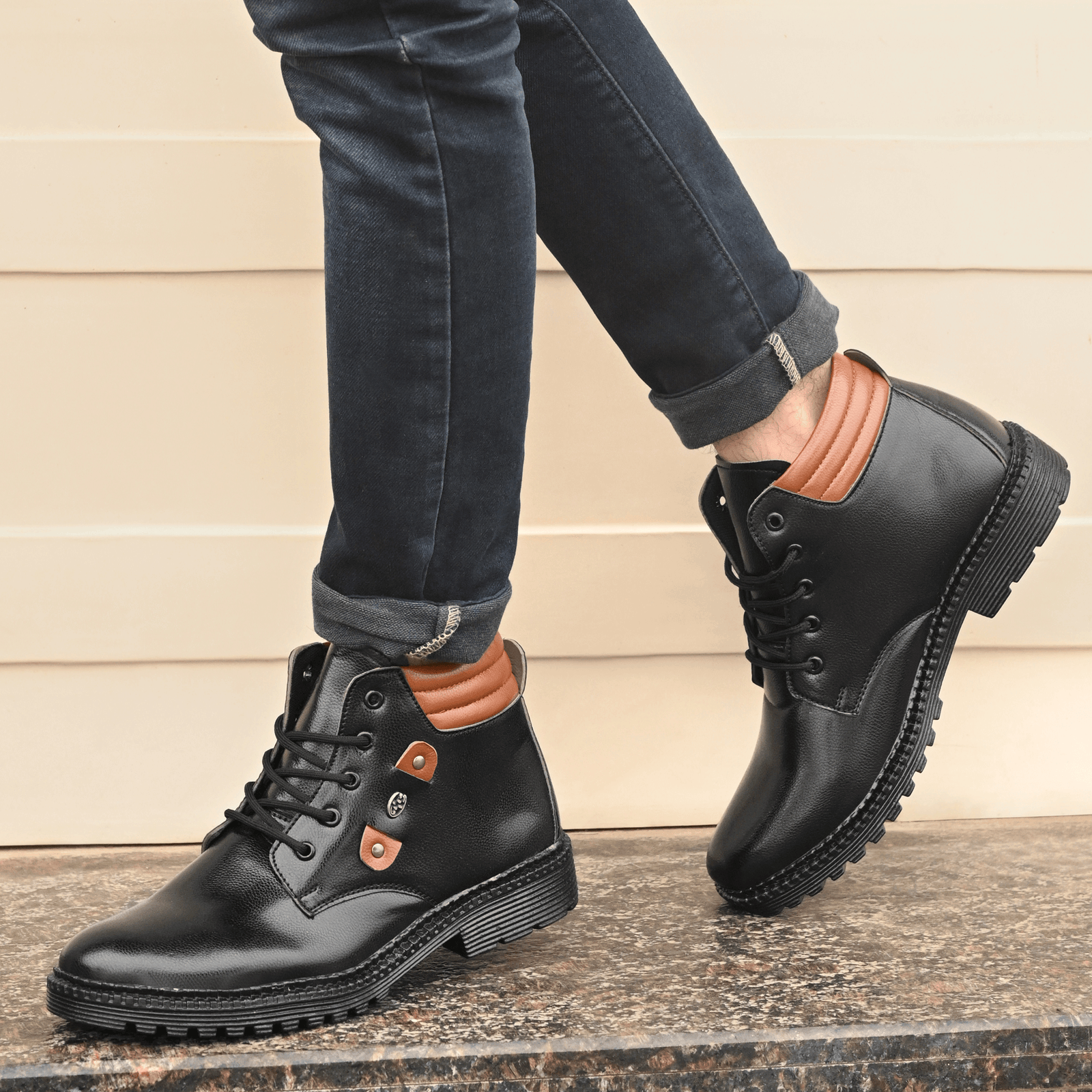 STALAG Black Men's Casual Boots