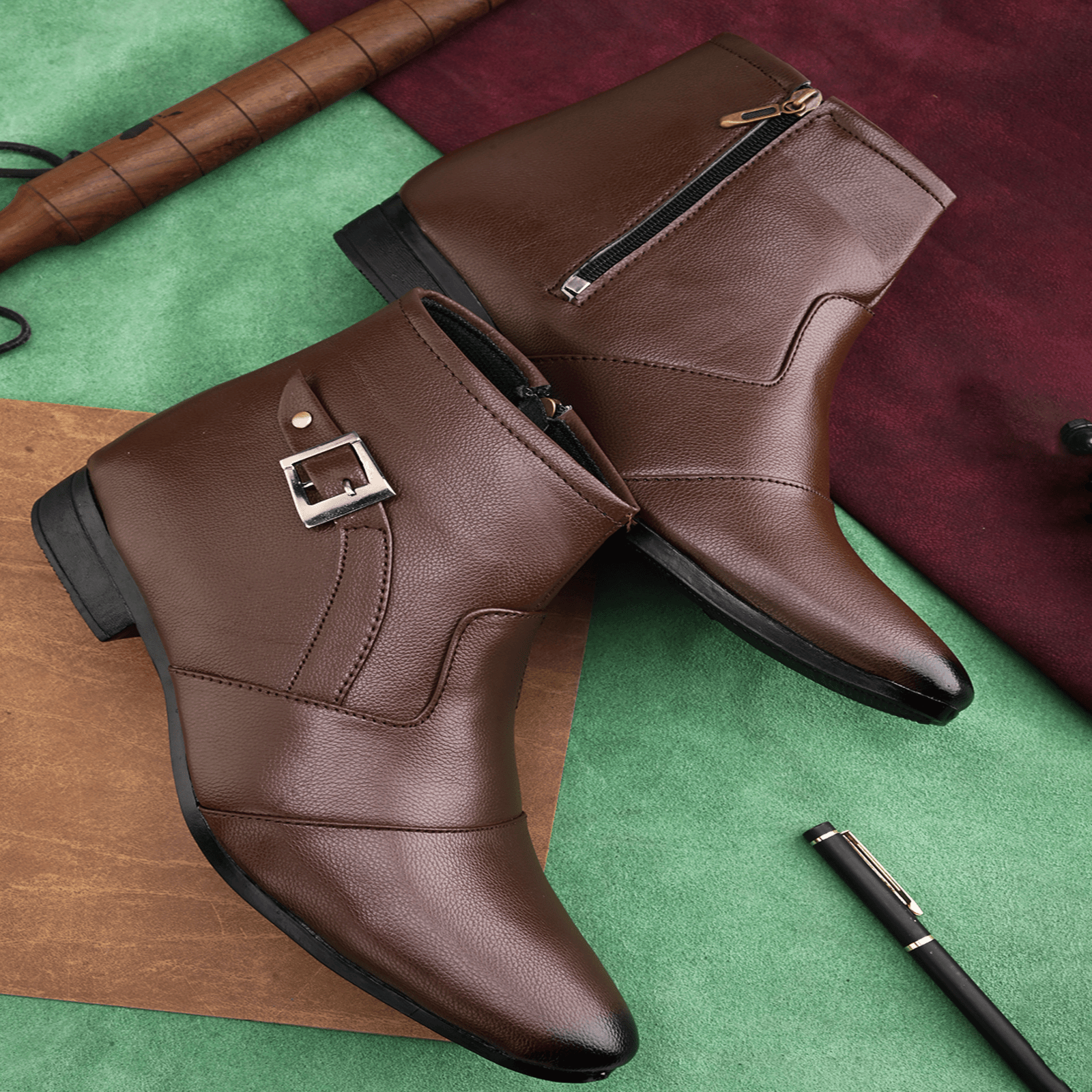     			STALAG Brown Men's Formal Boots