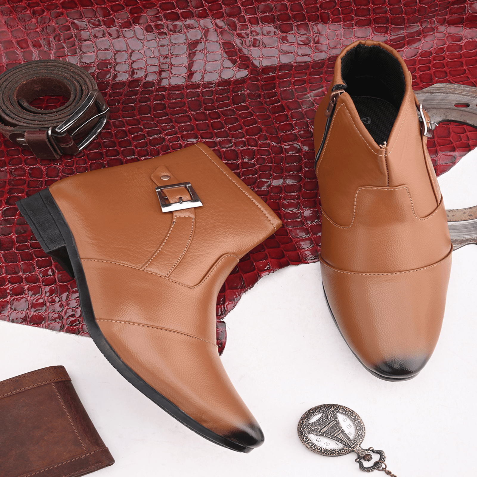     			STALAG Tan Men's Formal Boots