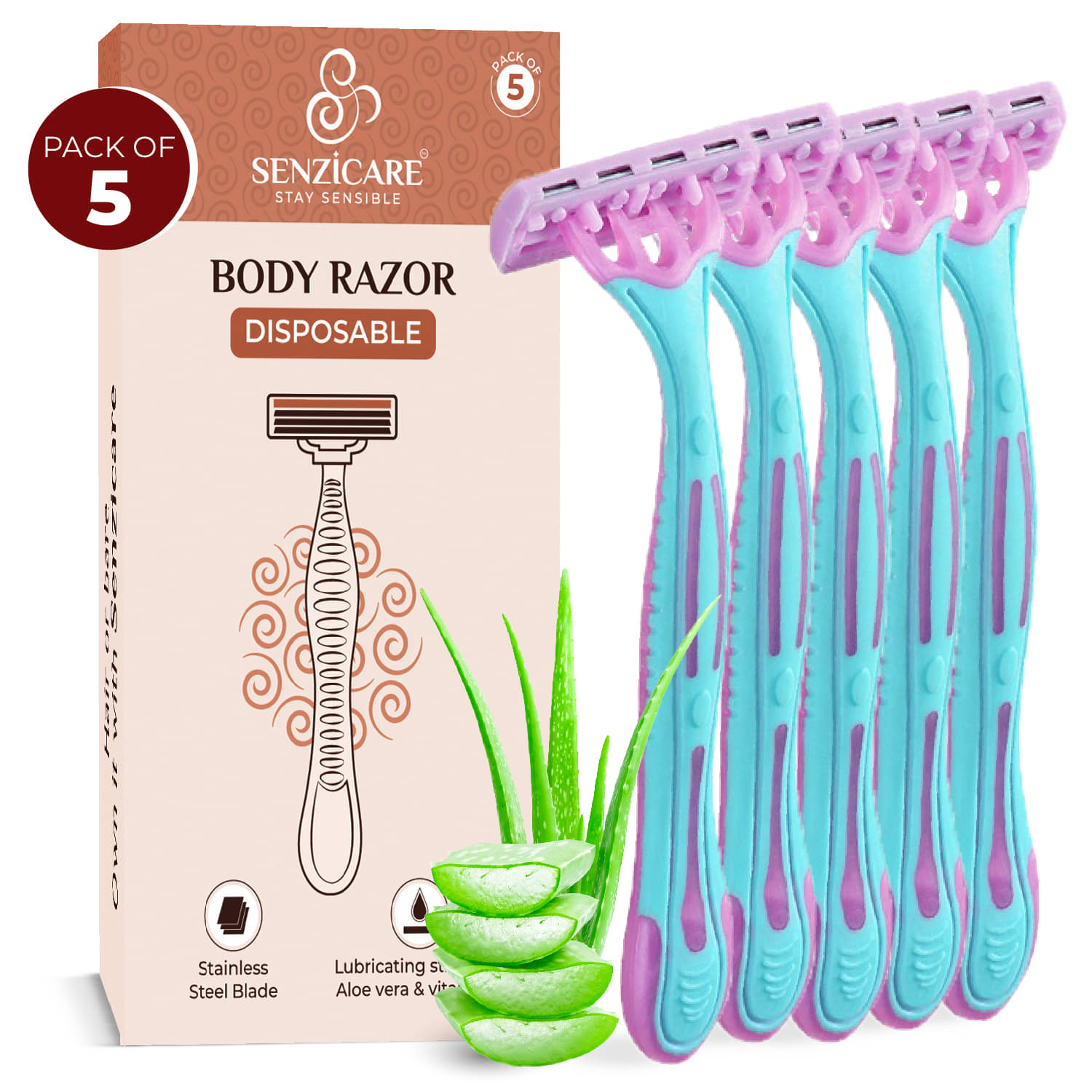Senzicare Disposable Razor ( Pack of 5 )     			Senzicare Disposable Razor ( Pack of 5 )