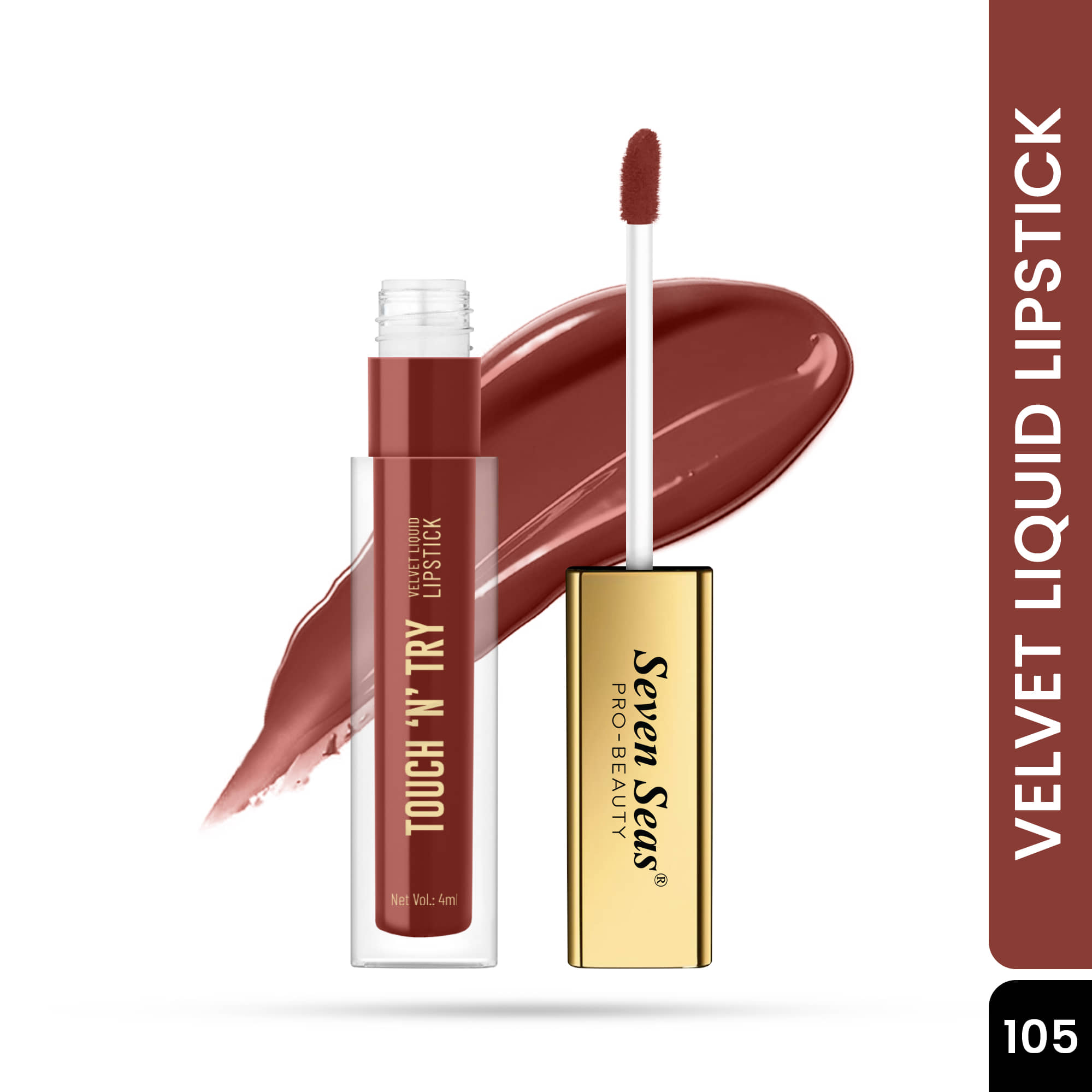 Seven Seas Longwear Raspberry Pink Matte Finish Lipstick, 4ml