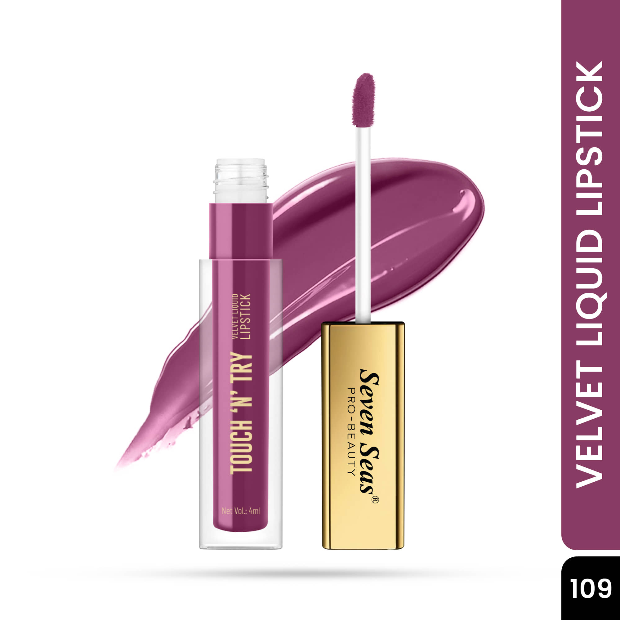 Seven Seas Longwear Raspberry Pink Matte Finish Lipstick, 4ml