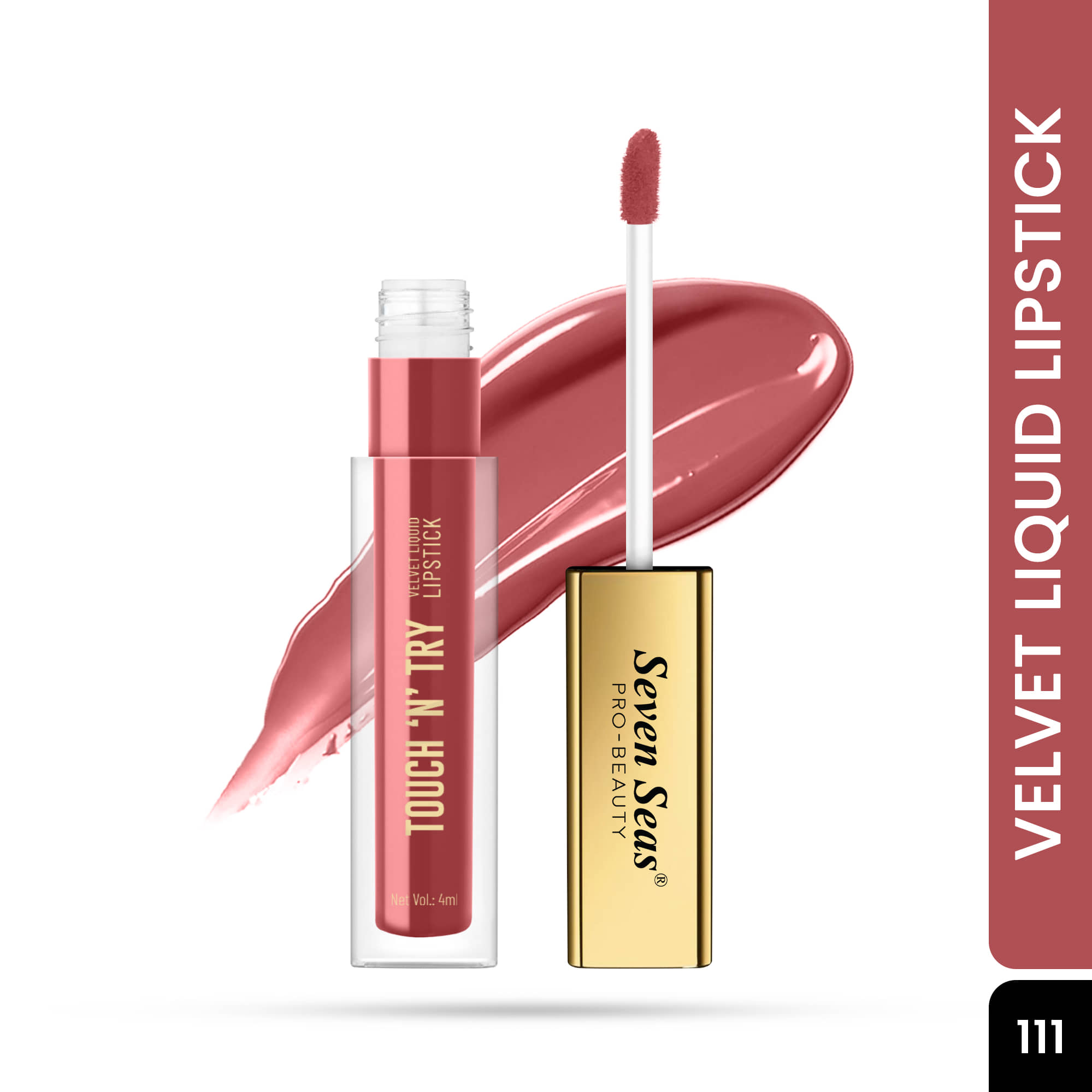 Seven Seas Longwear Raspberry Pink Matte Finish Lipstick, 4ml