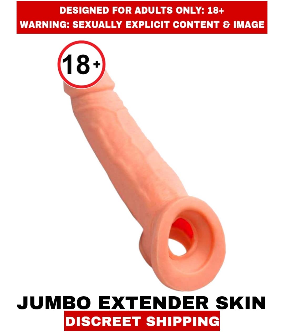 Sexual Wellness Men's Sex Toys Realistic Jumbo Extenders Pure Silicon  Penis Enlargement Extenders Satisfier For Men