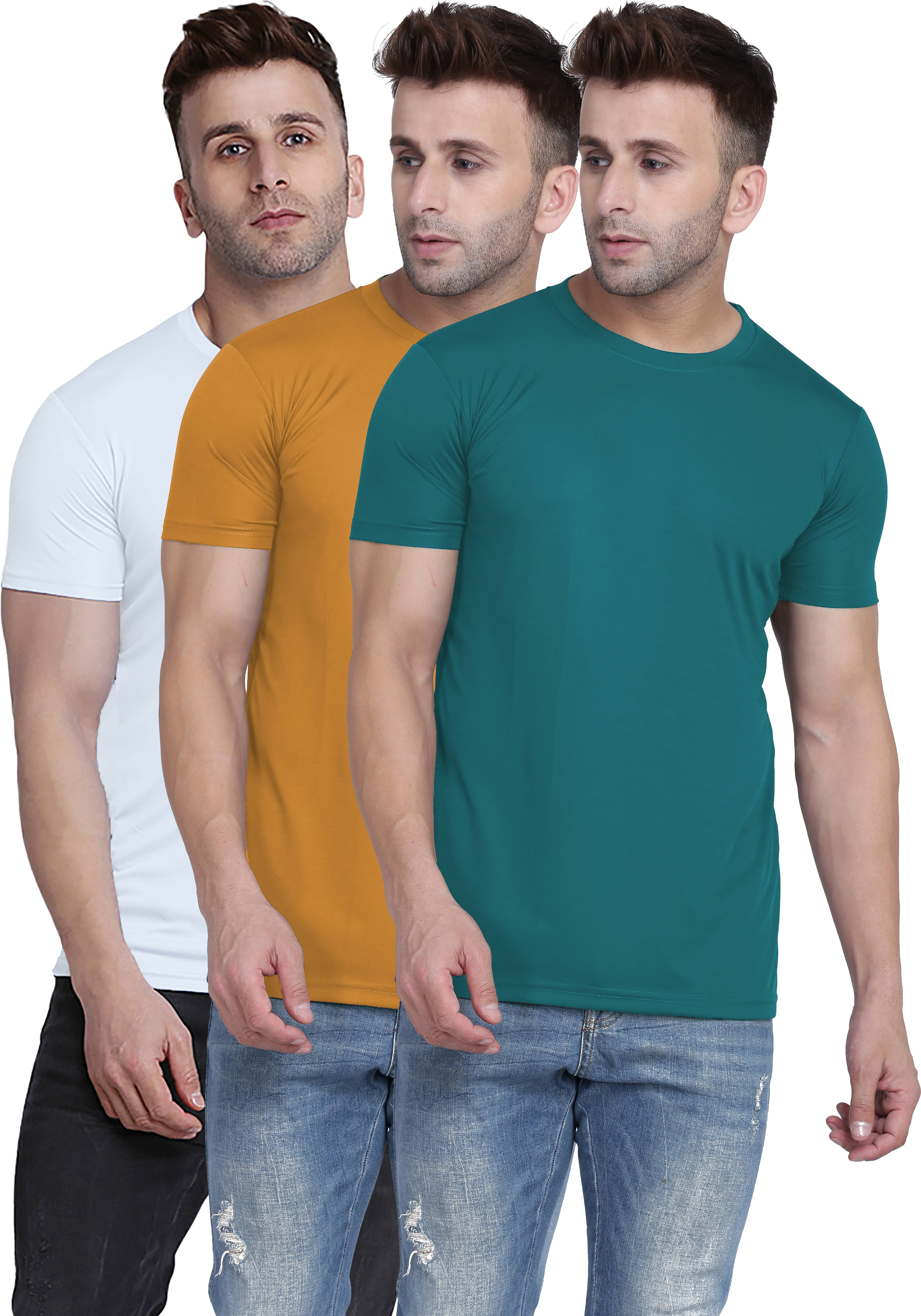TQH Polyester Slim Fit Solid Half Sleeves Men's Round T-Shirt - Multicolor14 ( Pack of 1 ) TQH Polyester Slim Fit Solid Half Sleeves Men's Round T-Shirt - Multicolor14 ( Pack of 1 )