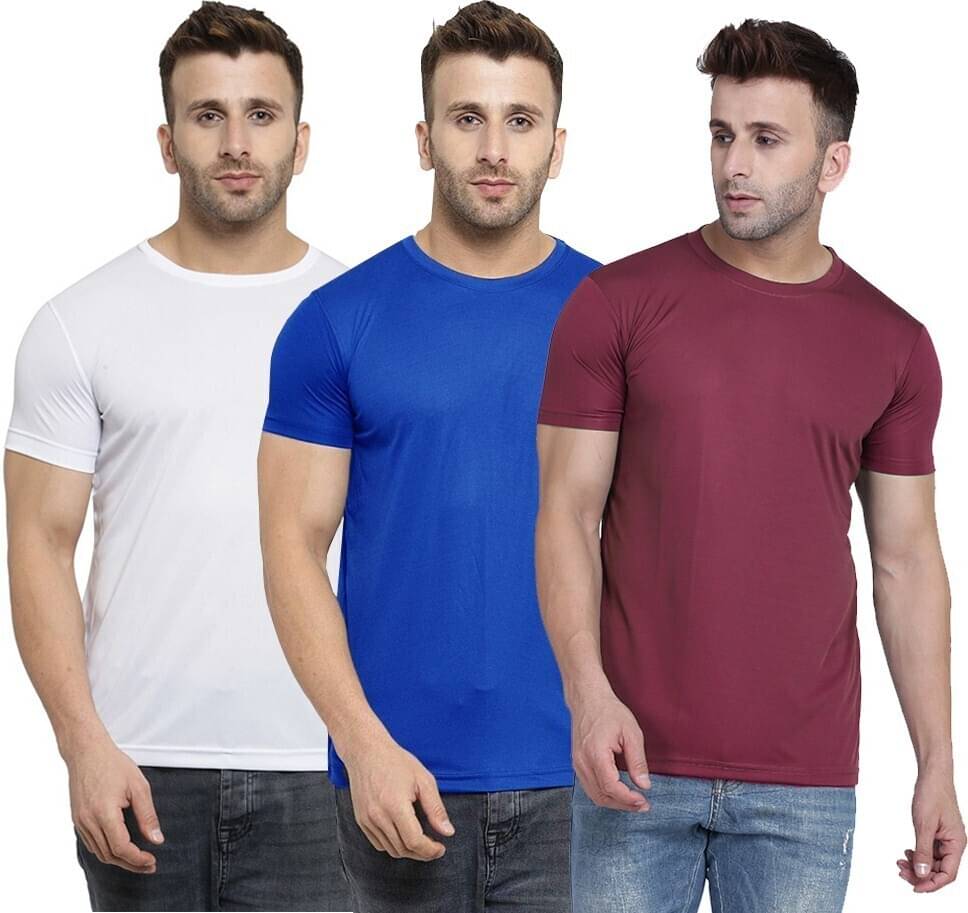 TQH Polyester Slim Fit Solid Half Sleeves Men's Round T-Shirt - Multicolor10 ( Pack of 1 ) TQH Polyester Slim Fit Solid Half Sleeves Men's Round T-Shirt - Multicolor10 ( Pack of 1 )