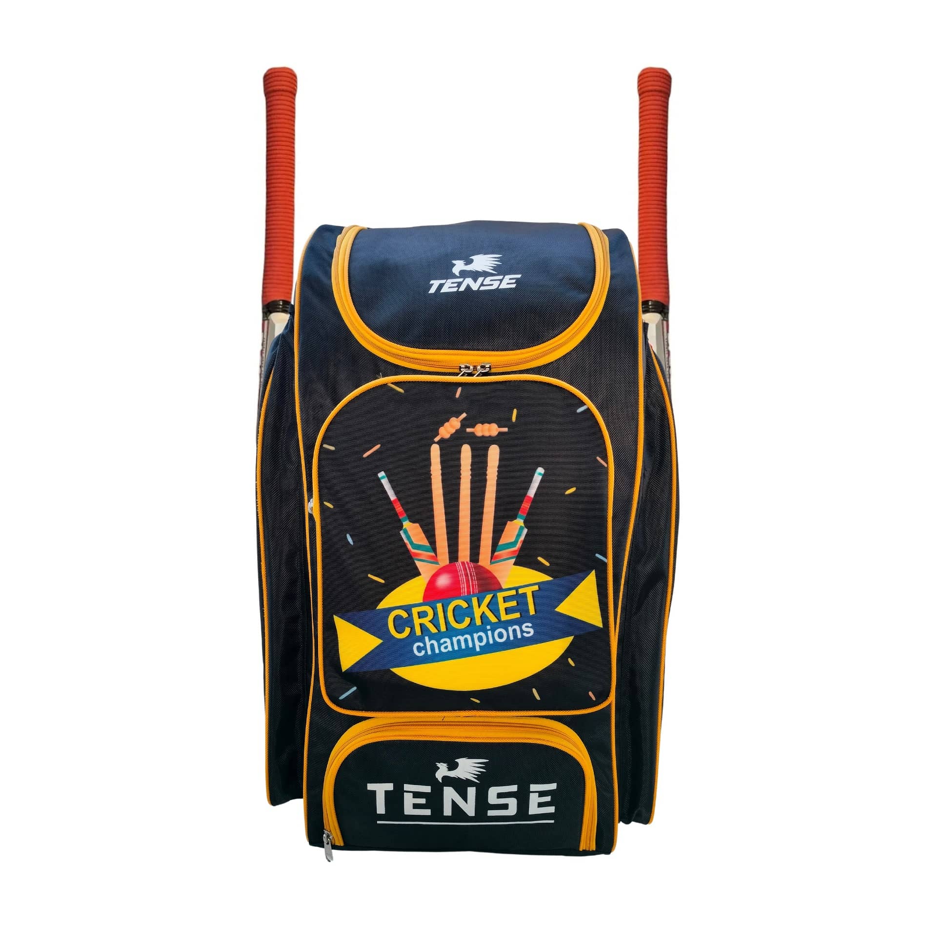 Tense Yellow Cricket Kit Bag with 2 Side Bat Pockets & Separate Shoe Compartment Backpack - Sports and Fitness Equipment | Buy online on ZillyBuy