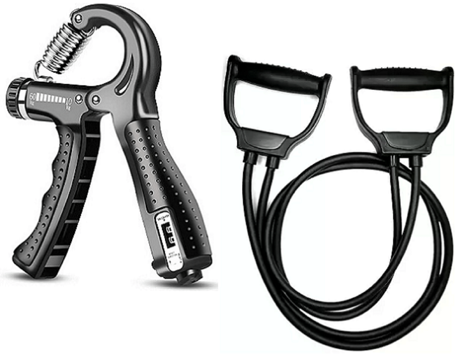     			Toning Tube with D Handle Fitness Rope & Hand Grip for Body Workout