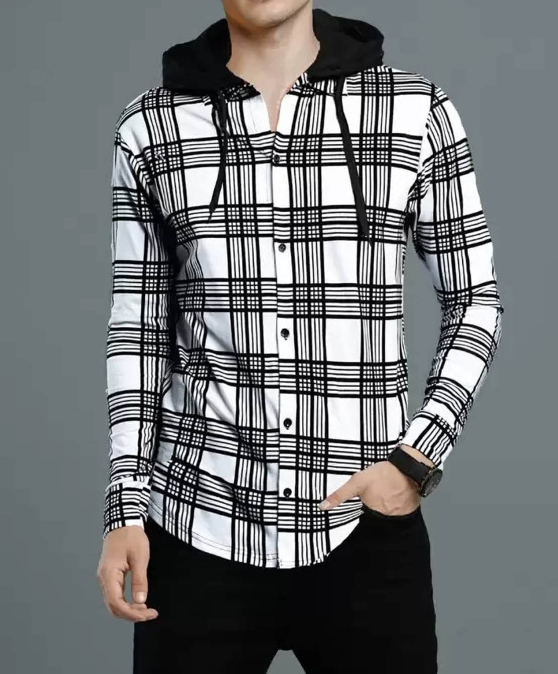 Try This Cotton Blend Regular Fit Checks Full Sleeves Men's Casual Shirt - White ( Pack of 1 ) Try This Cotton Blend Regular Fit Checks Full Sleeves Men's Casual Shirt - White ( Pack of 1 )