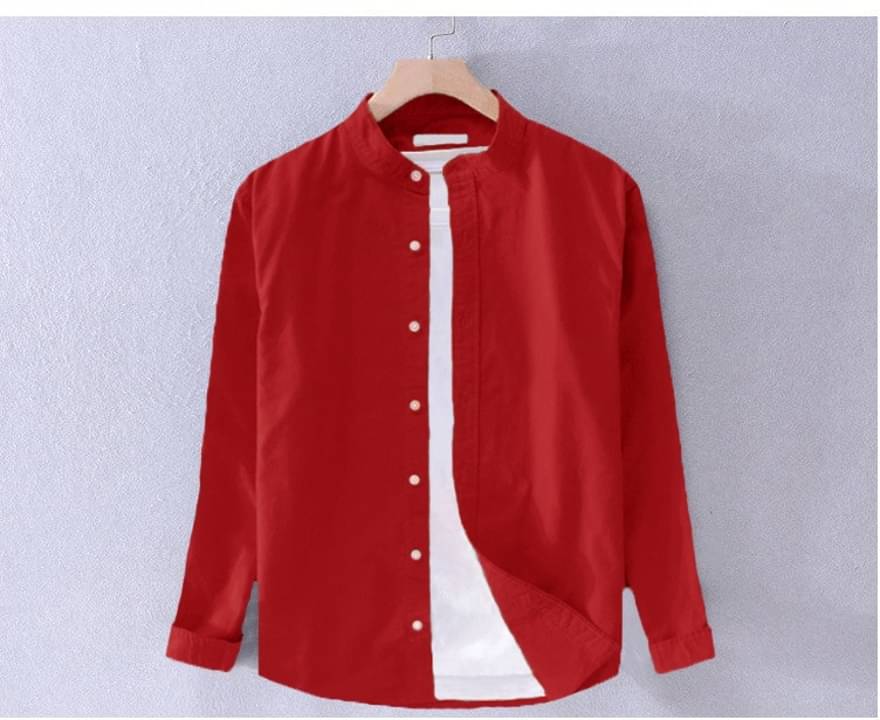 Try This Cotton Blend Regular Fit Solids Full Sleeves Men's Casual Shirt - Red ( Pack of 1 ) Try This Cotton Blend Regular Fit Solids Full Sleeves Men's Casual Shirt - Red ( Pack of 1 )