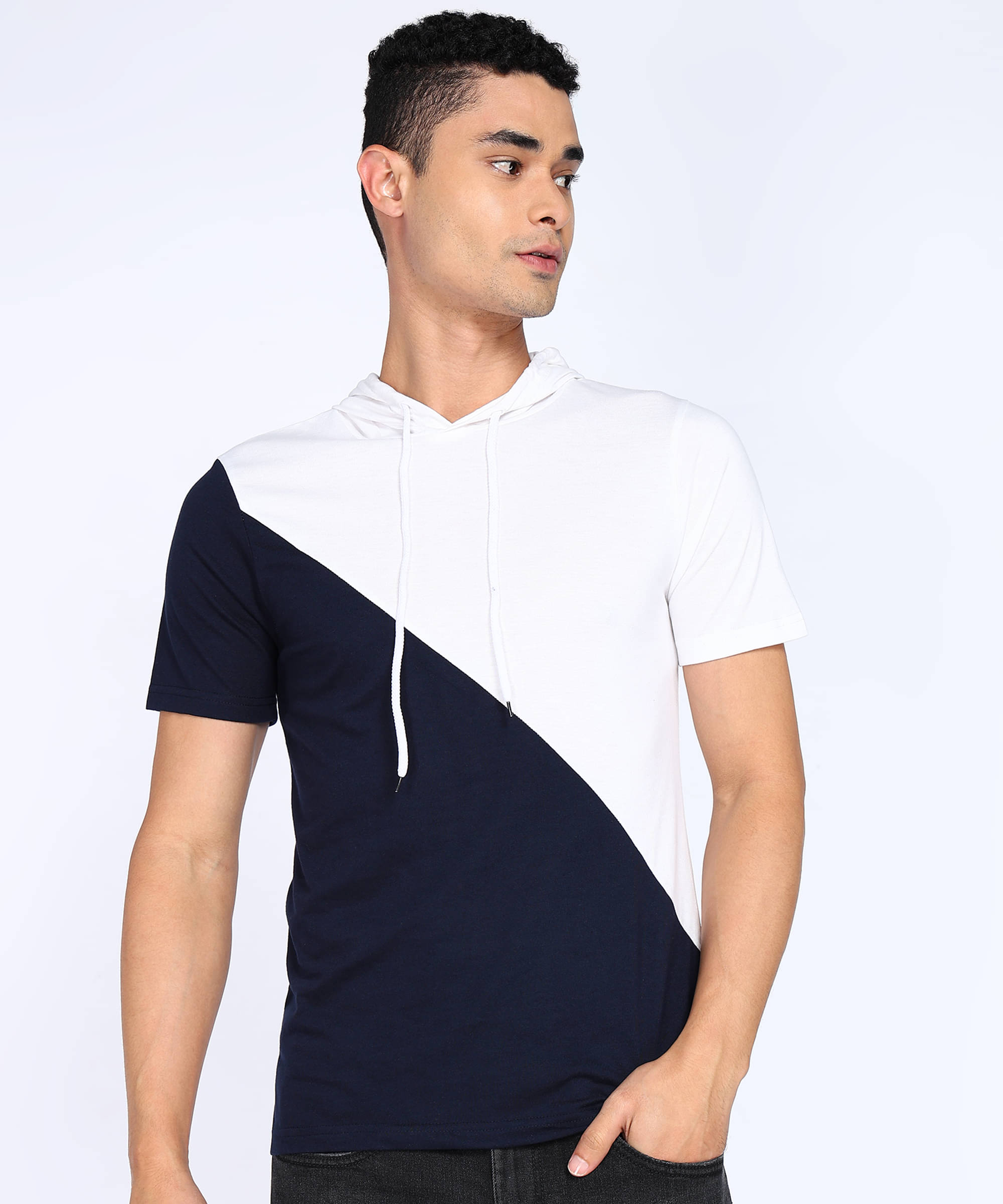 Try This Cotton Blend Slim Fit Colorblock Half Sleeves Men's Hooded T-Shirt - Multicolor5 ( Pack of 1 ) Try This Cotton Blend Slim Fit Colorblock Half Sleeves Men's Hooded T-Shirt - Multicolor5 ( Pack of 1 )