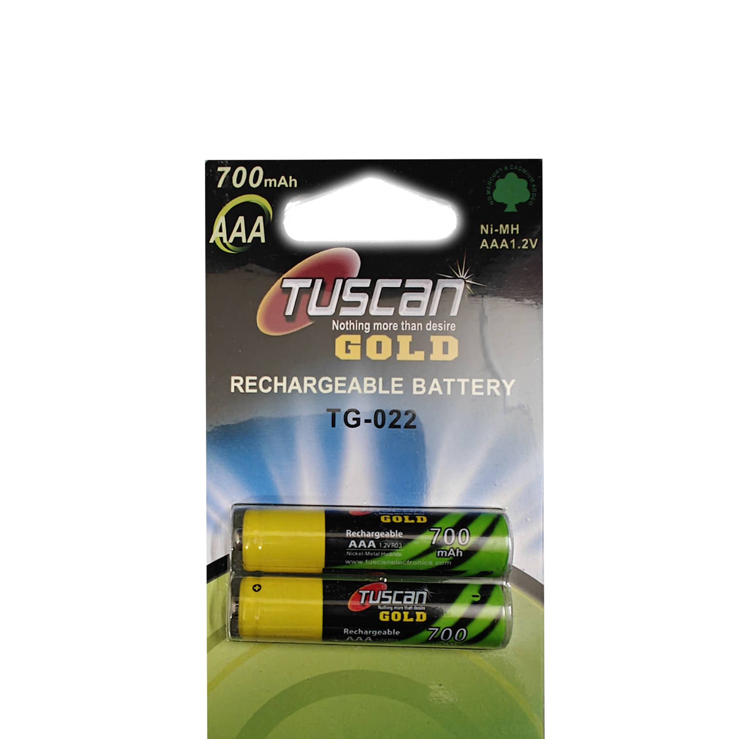 Tuscan (TG-022) 1.2 V AAA NI-MH 700 mAh Rechargeable Battery For Camera ( Pack of 1 ) Tuscan (TG-022) 1.2 V AAA NI-MH 700 mAh Rechargeable Battery For Camera ( Pack of 1 )