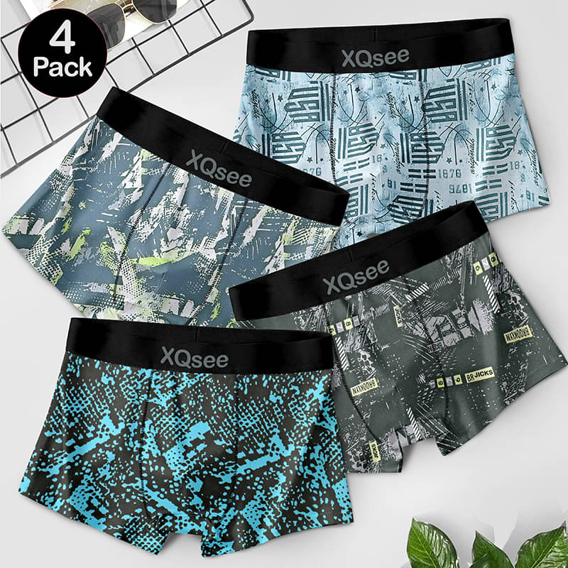     			Xqsee Pack of 4 Nylon Trunks For Men's ( Multicolor1 )