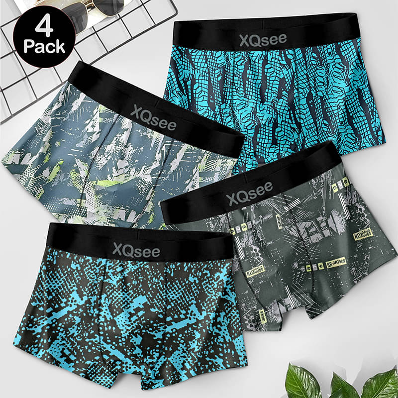     			Xqsee Pack of 4 Nylon Trunks For Men's ( Multicolor1 )