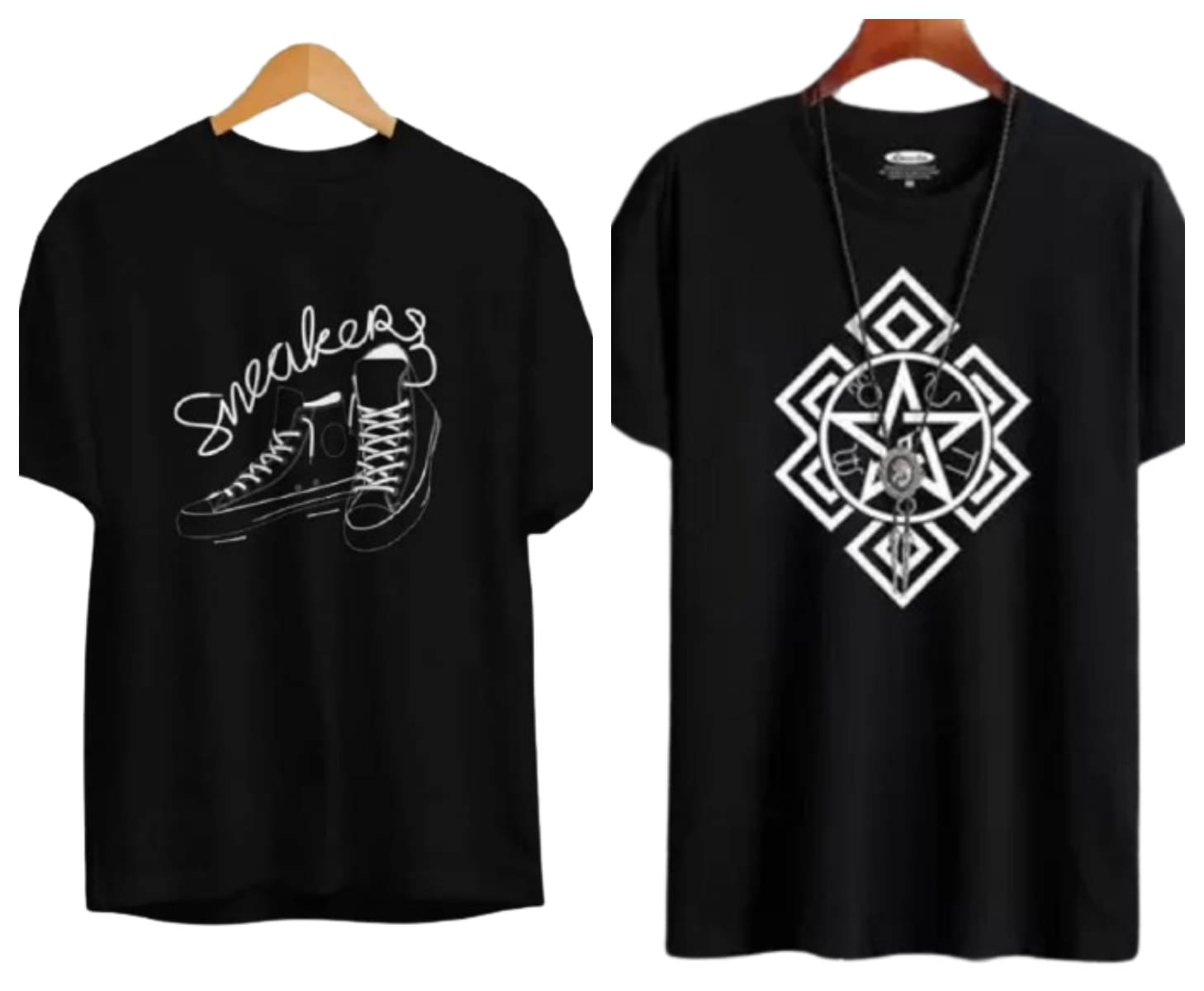 attitude start of fashion Polyester Regular Fit Printed Half Sleeves Men's Round T-Shirt - Black ( Pack of 2 ) attitude start of fashion Polyester Regular Fit Printed Half Sleeves Men's Round T-Shirt - Black ( Pack of 2 )