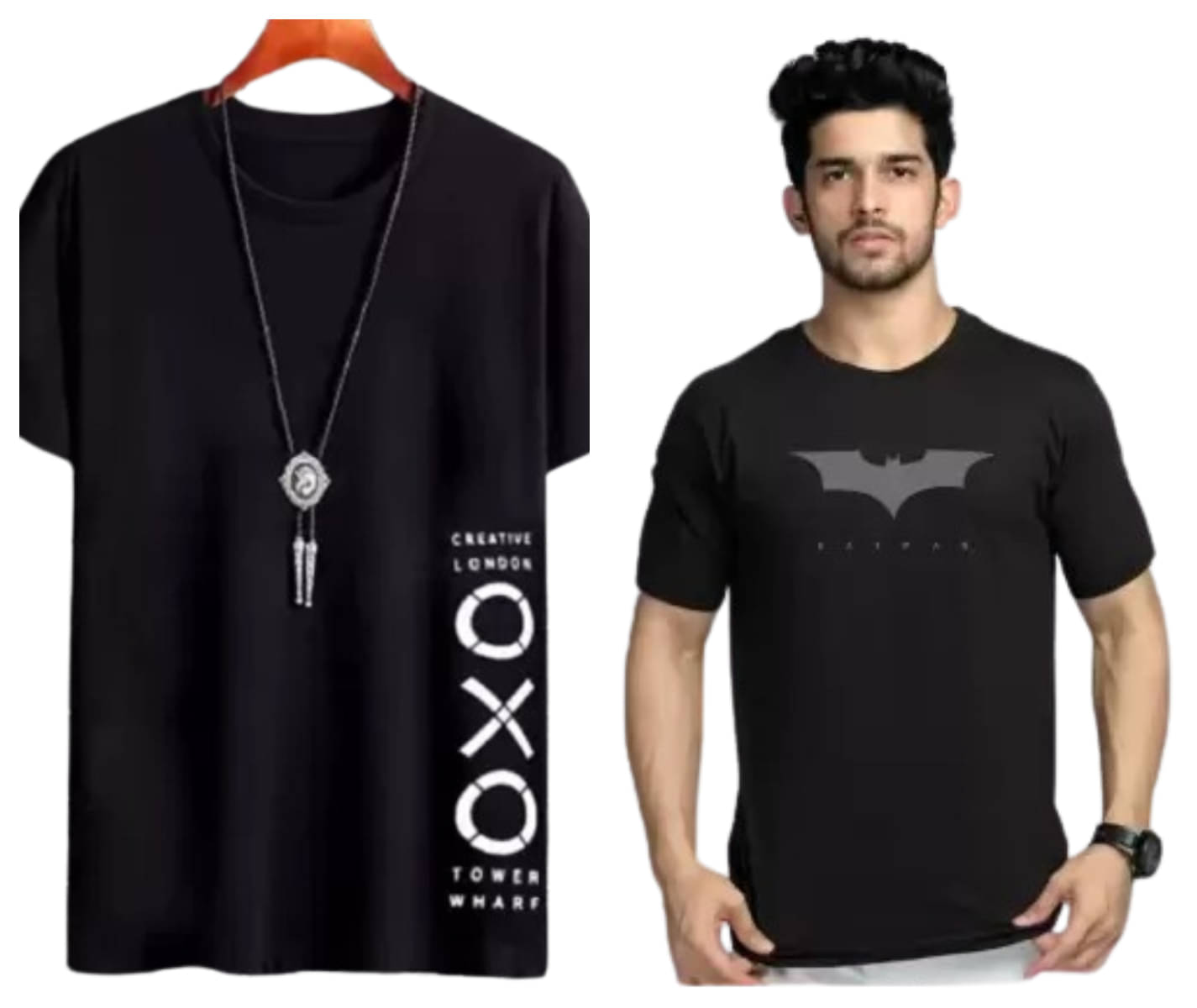 attitude start of fashion Polyester Regular Fit Printed Half Sleeves Men's Round T-Shirt - Black ( Pack of 2 ) attitude start of fashion Polyester Regular Fit Printed Half Sleeves Men's Round T-Shirt - Black ( Pack of 2 )